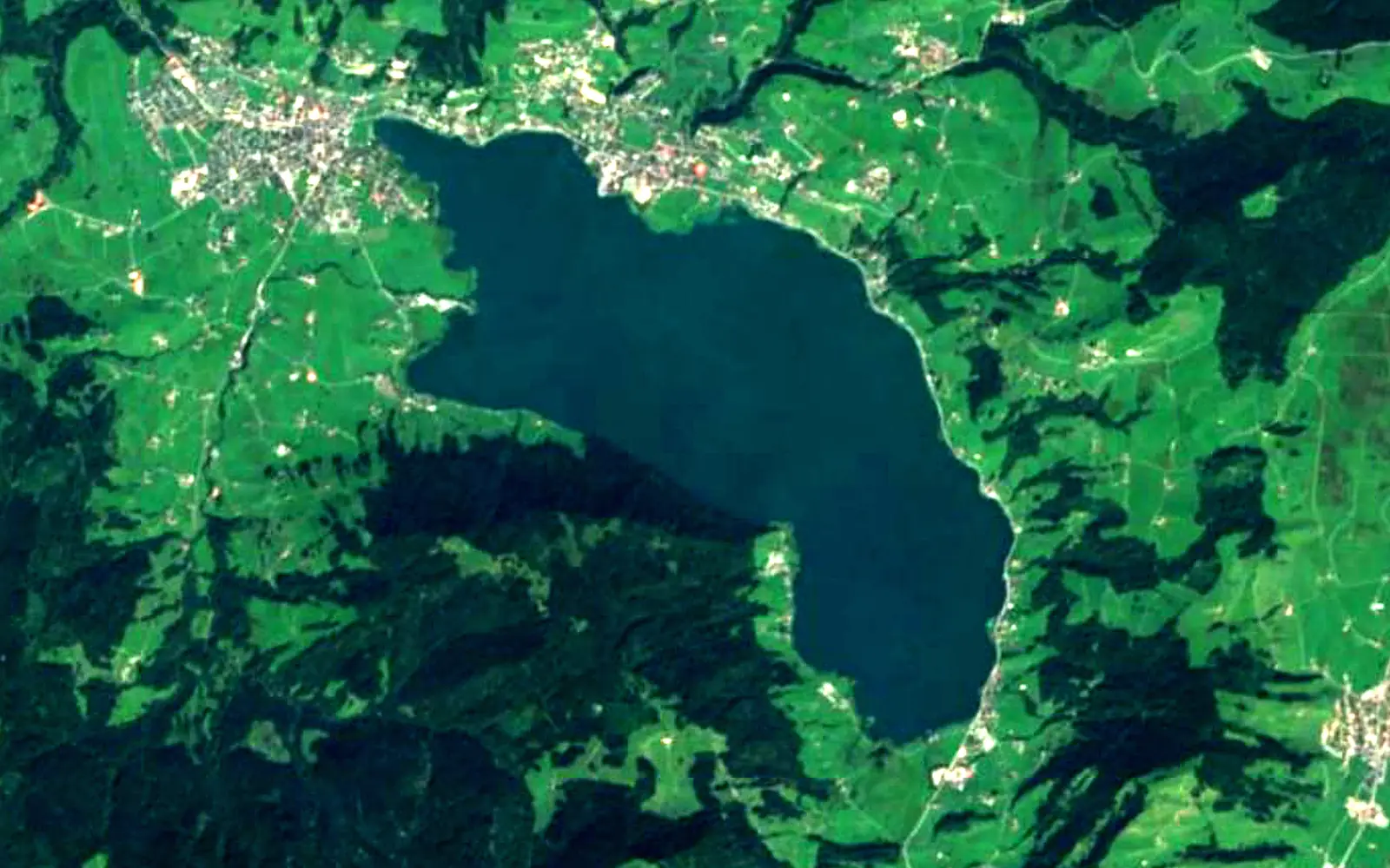 Ägerisee seen from space (Sentinel-2)