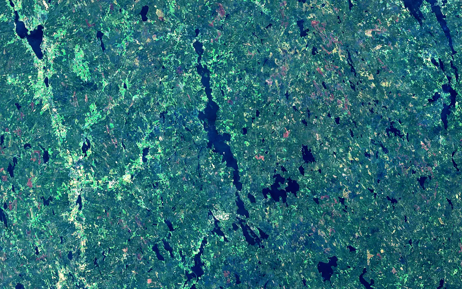 Ähtärinjärvi seen from space (Sentinel-2)