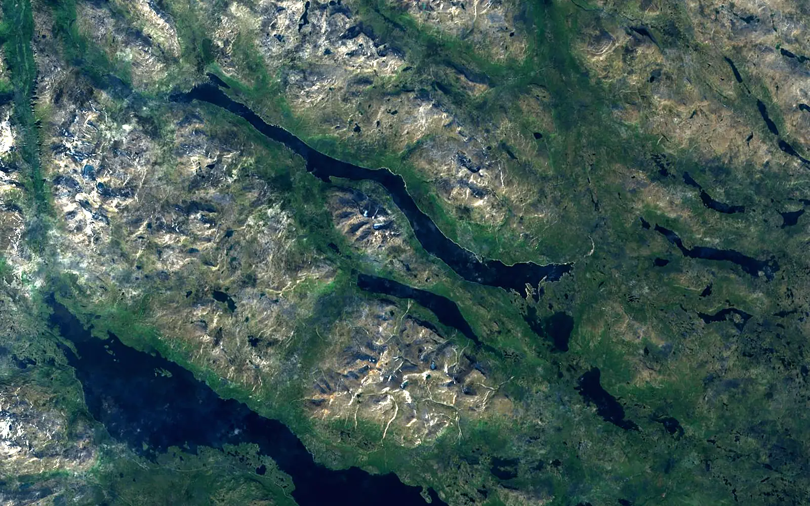 Altevatnet seen from space (Sentinel-2)