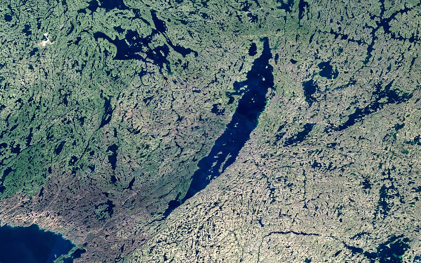 Artillery Lake seen from space (Sentinel-2)