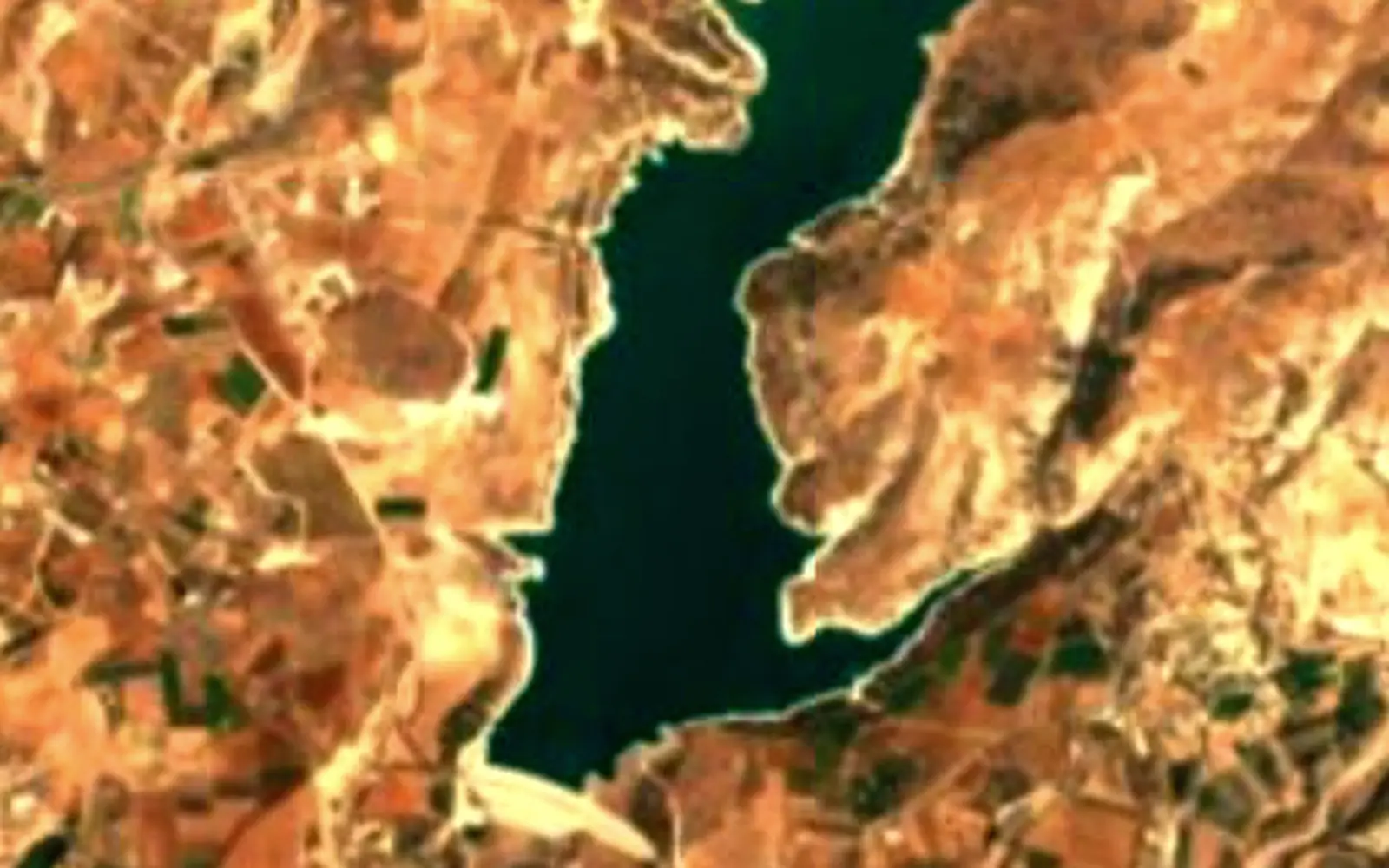 Asprokremmos Reservoir seen from space (Sentinel-2)
