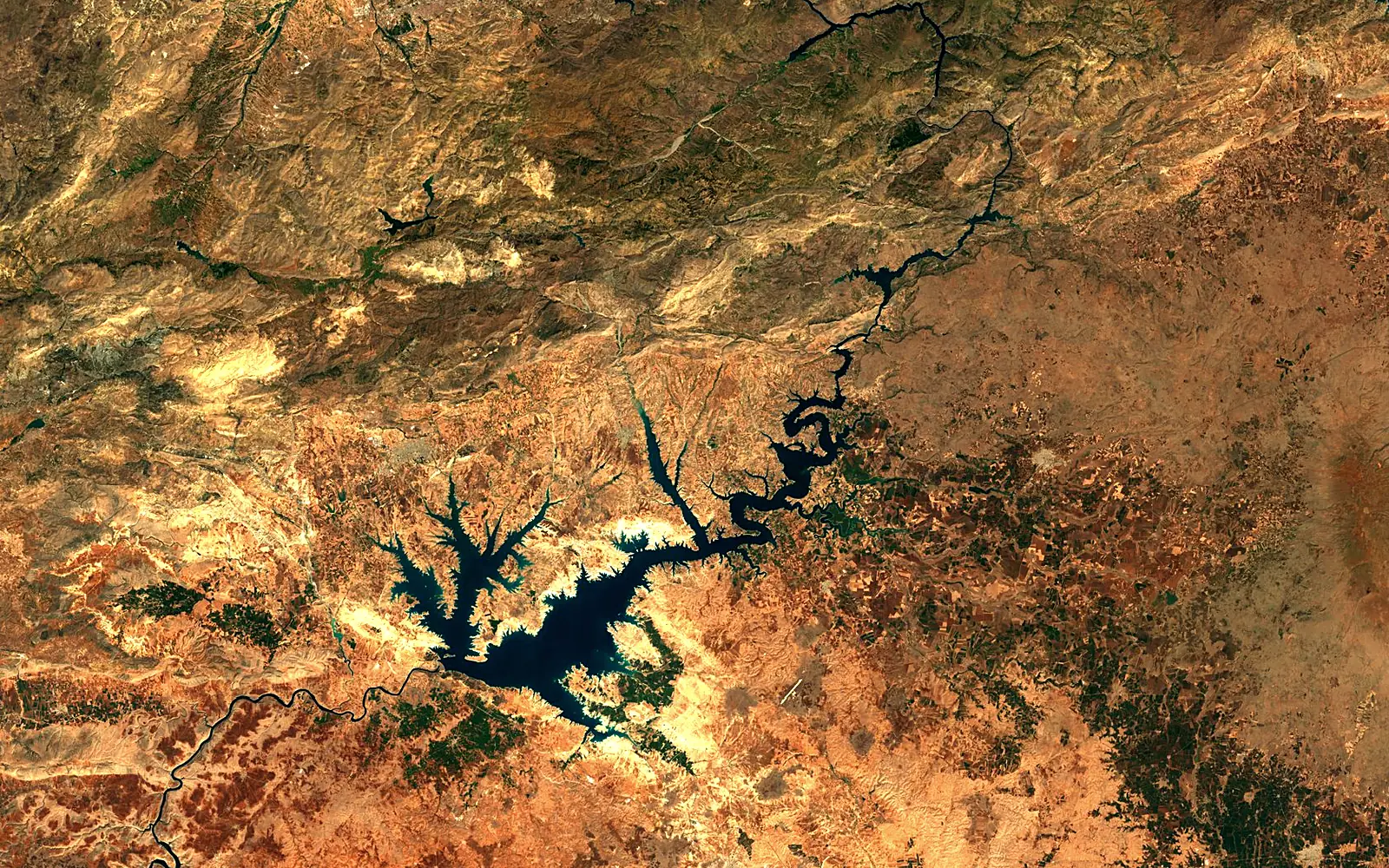 Atatürk Reservoir seen from space (Sentinel-2)