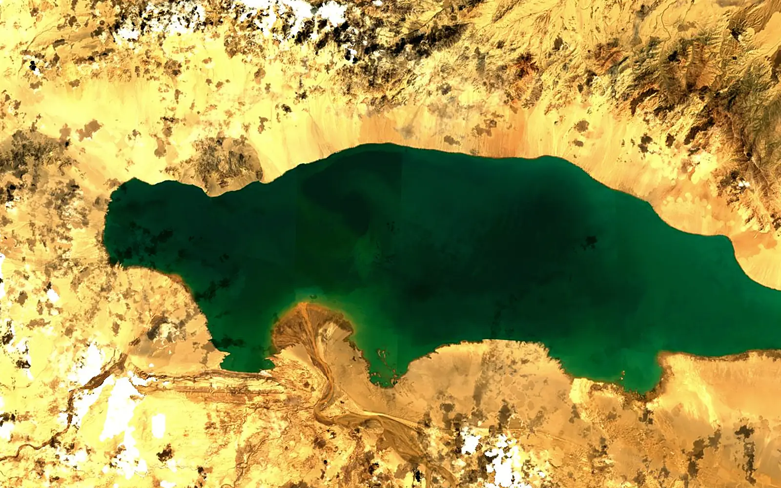 Ayakum Lake seen from space (Sentinel-2)