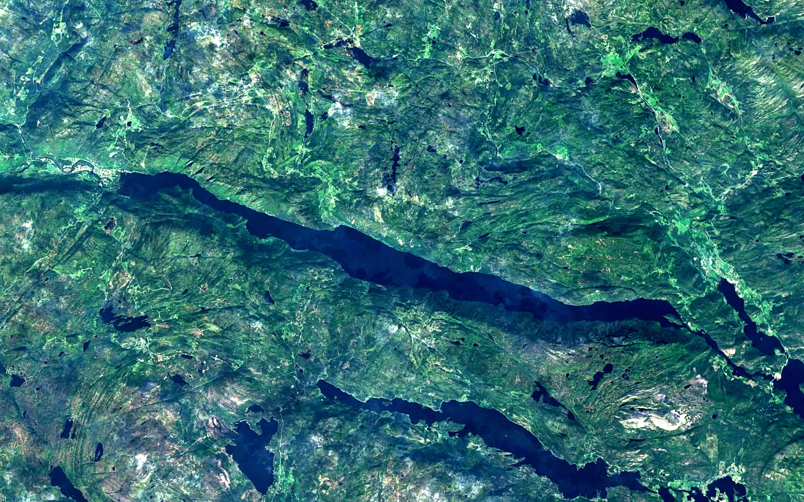 Bandak seen from space (Sentinel-2)