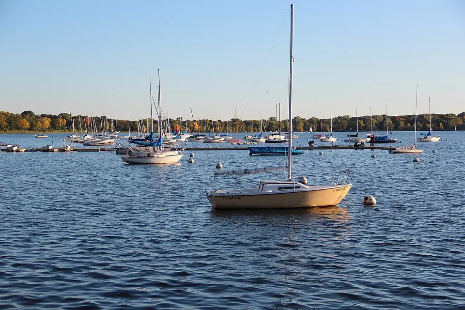 Boats on Lake Calhoun, Oct 2017