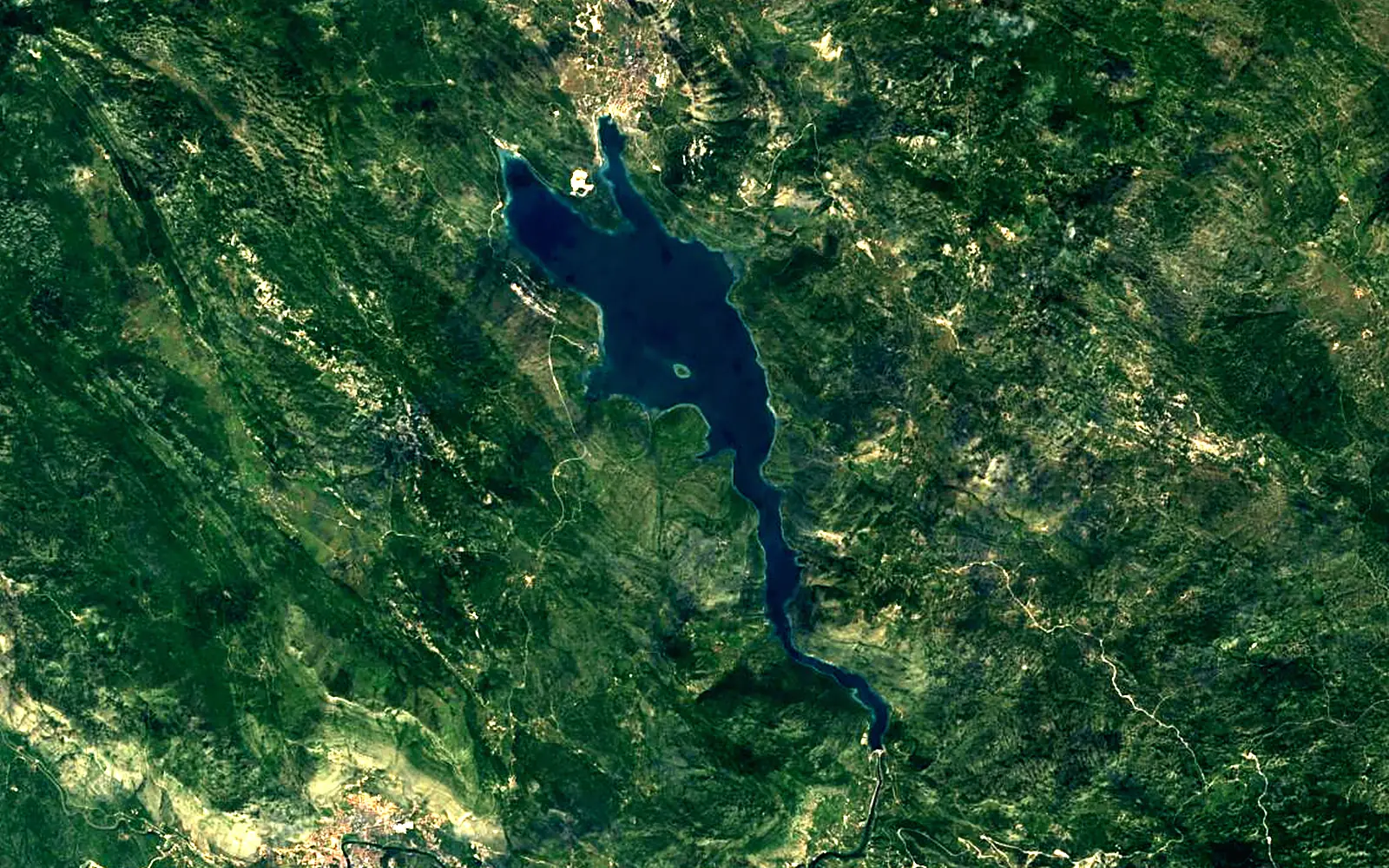 Bilećko Lake seen from space (Sentinel-2)