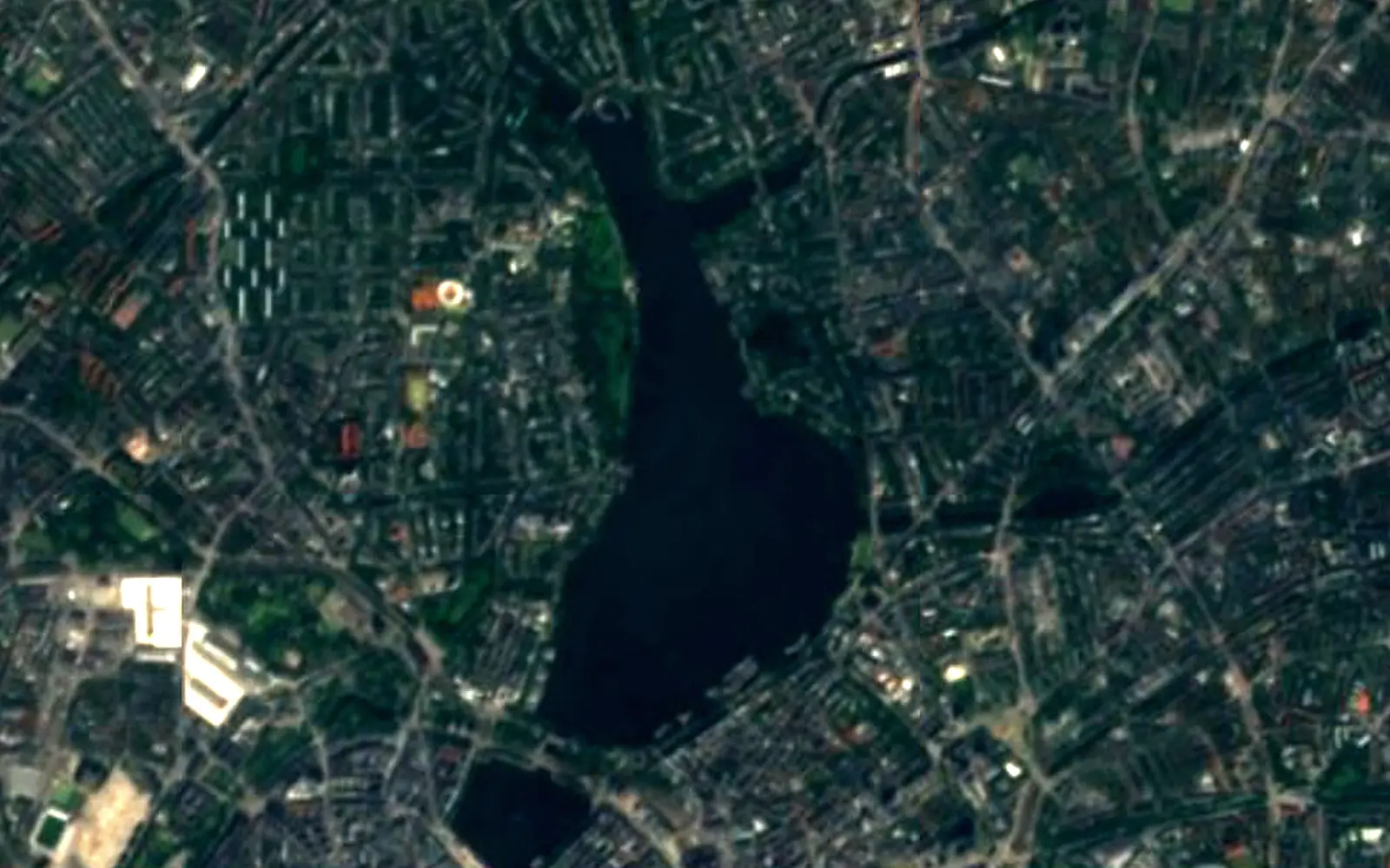 Binnenalster seen from space (Sentinel-2)