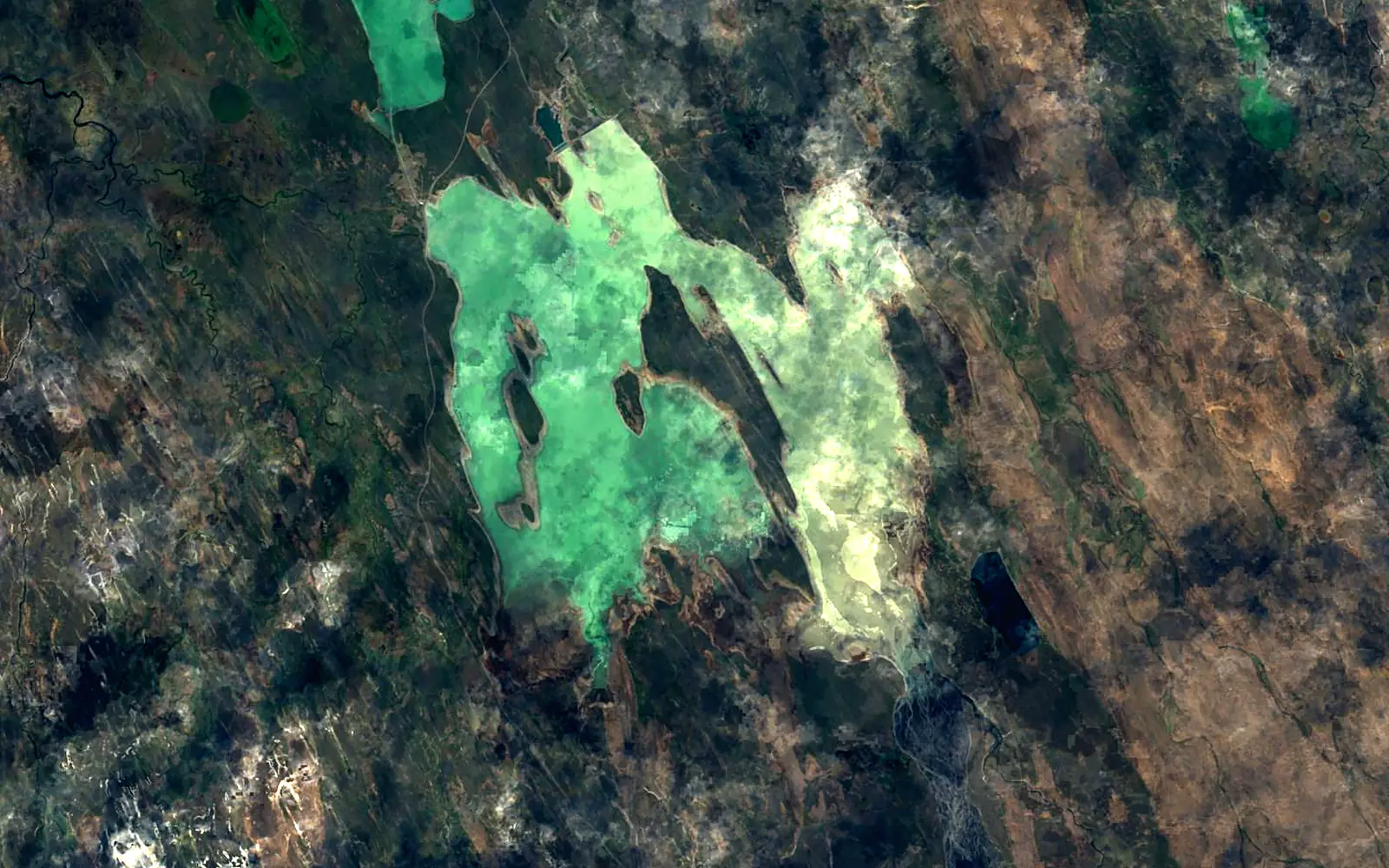 Blöndulón seen from space (Sentinel-2)