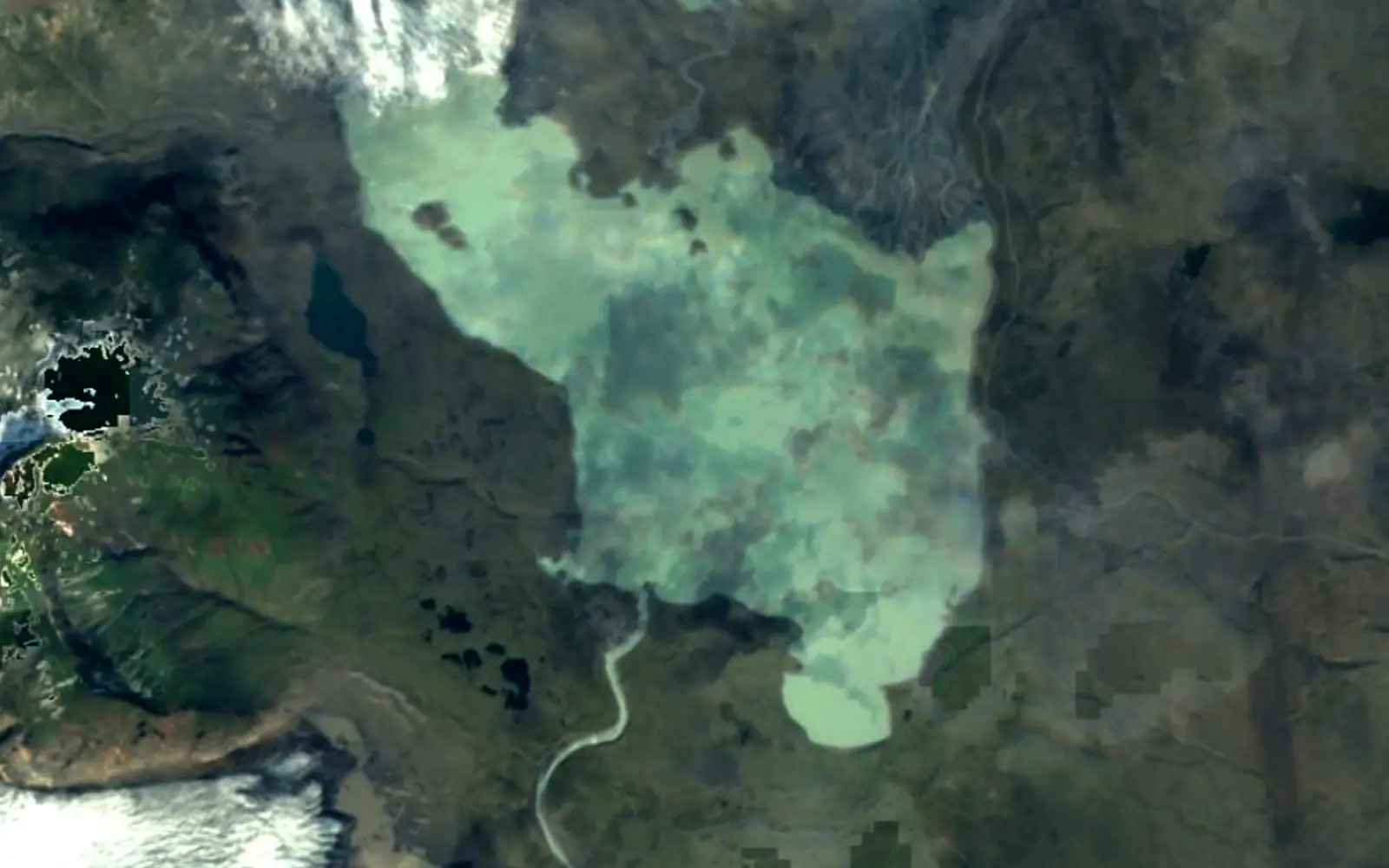 Breiðárlón seen from space (Sentinel-2)