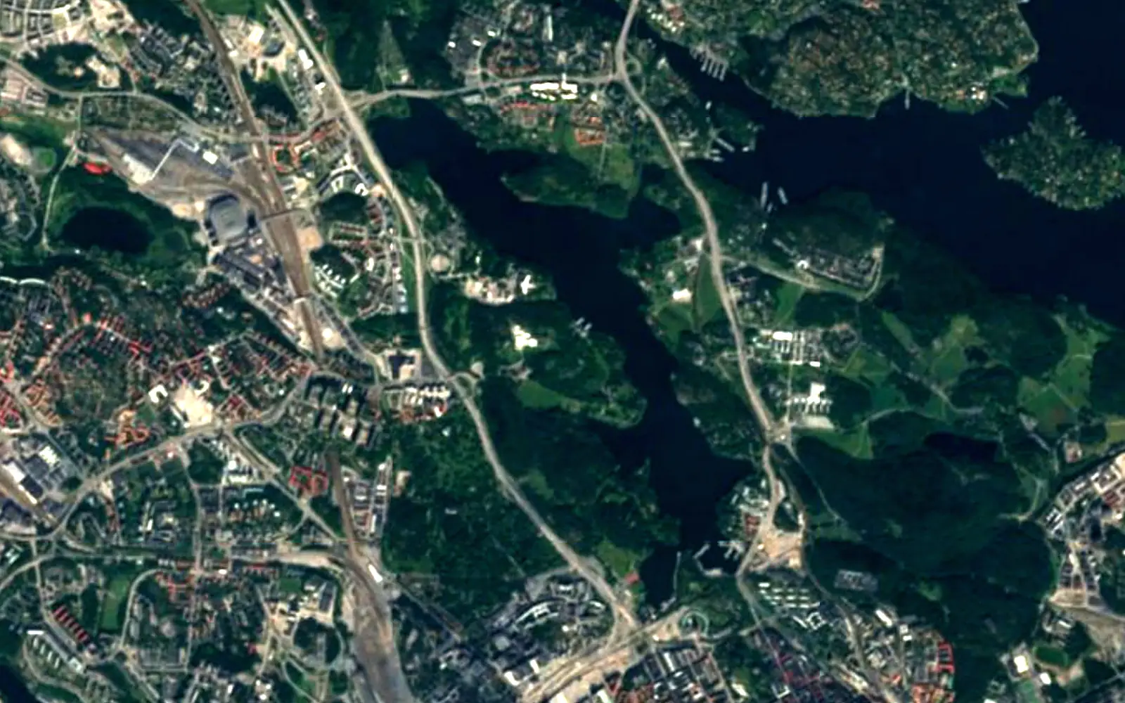 Brunnsviken seen from space (Sentinel-2)