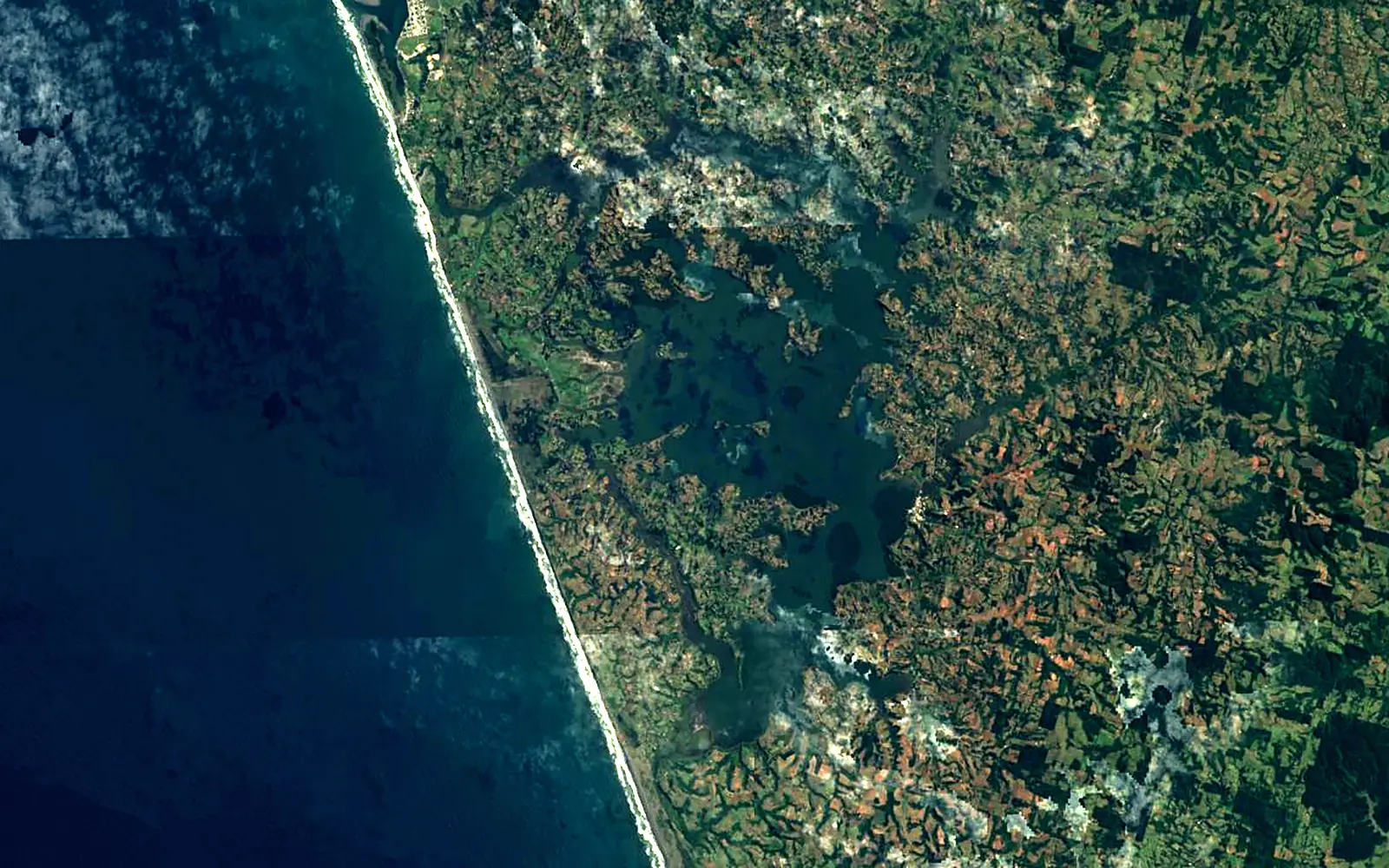 Budi Lake seen from space (Sentinel-2)