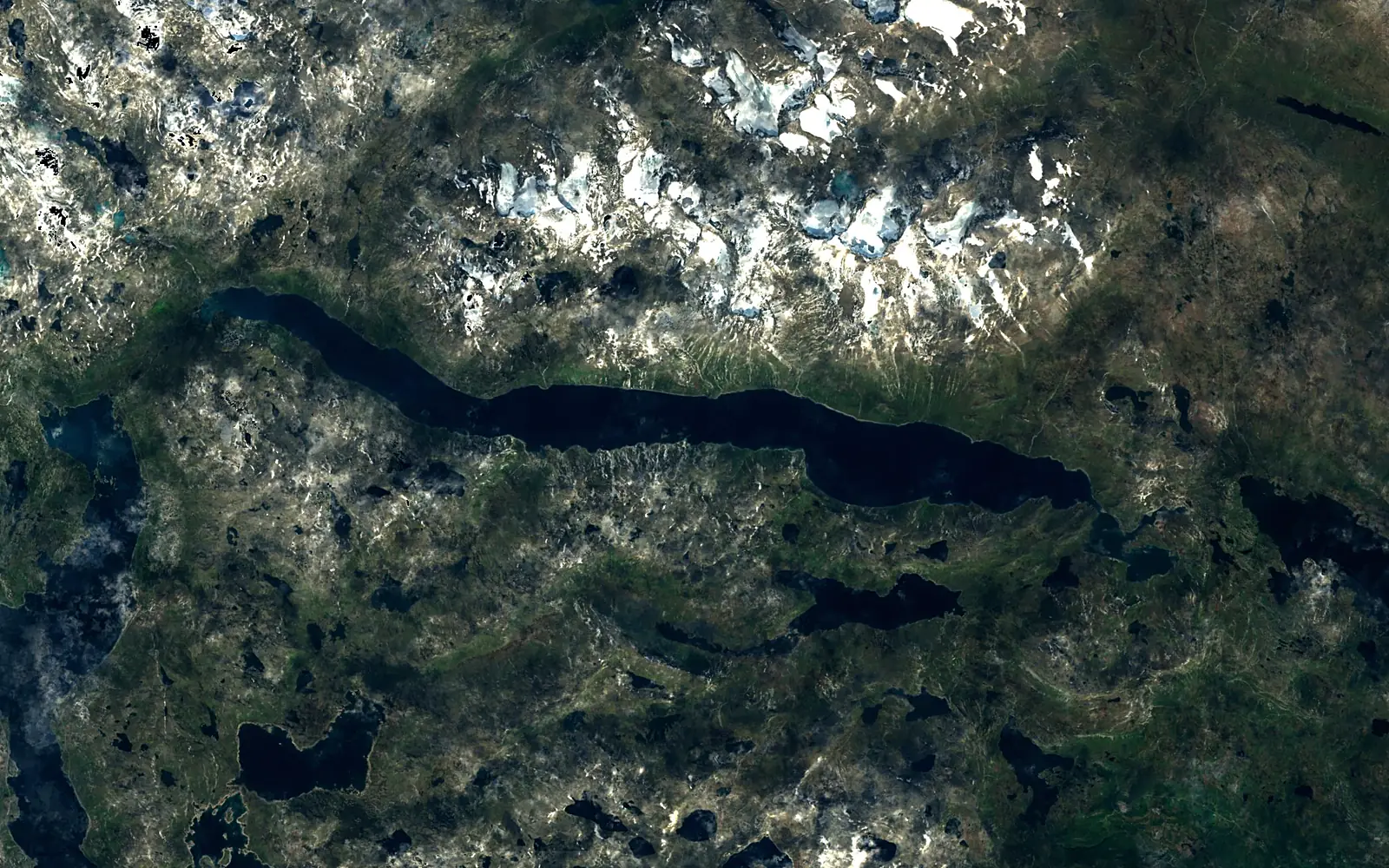 Bygdin seen from space (Sentinel-2)