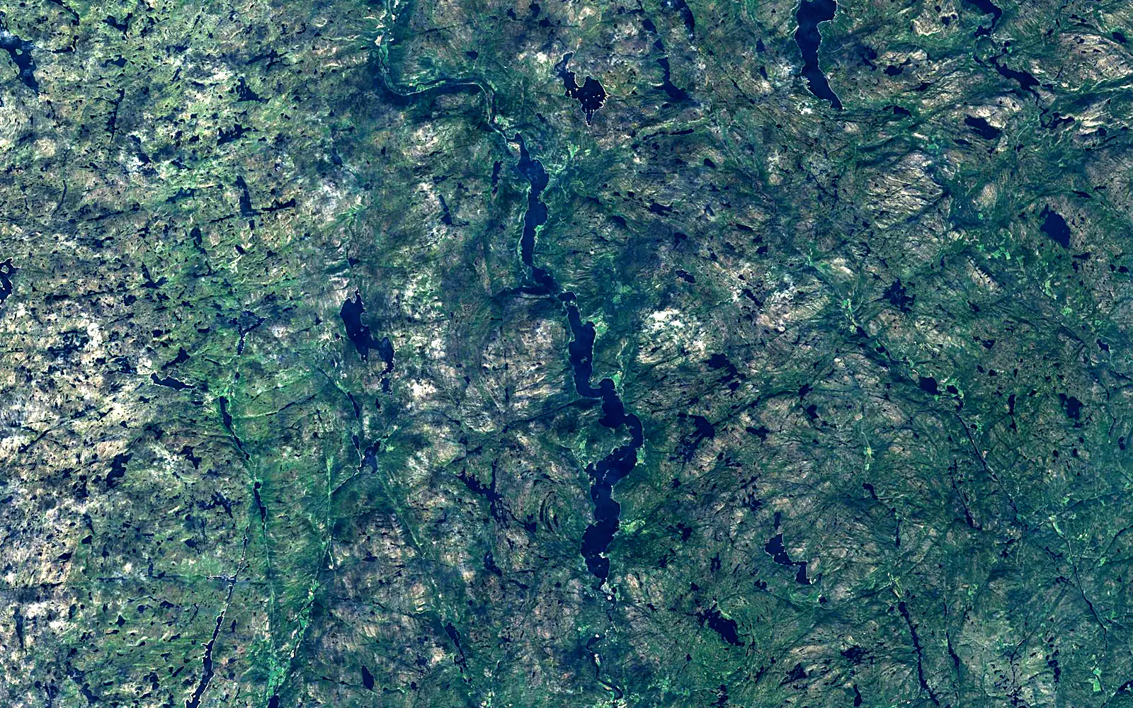 Byglandsfjorden seen from space (Sentinel-2)