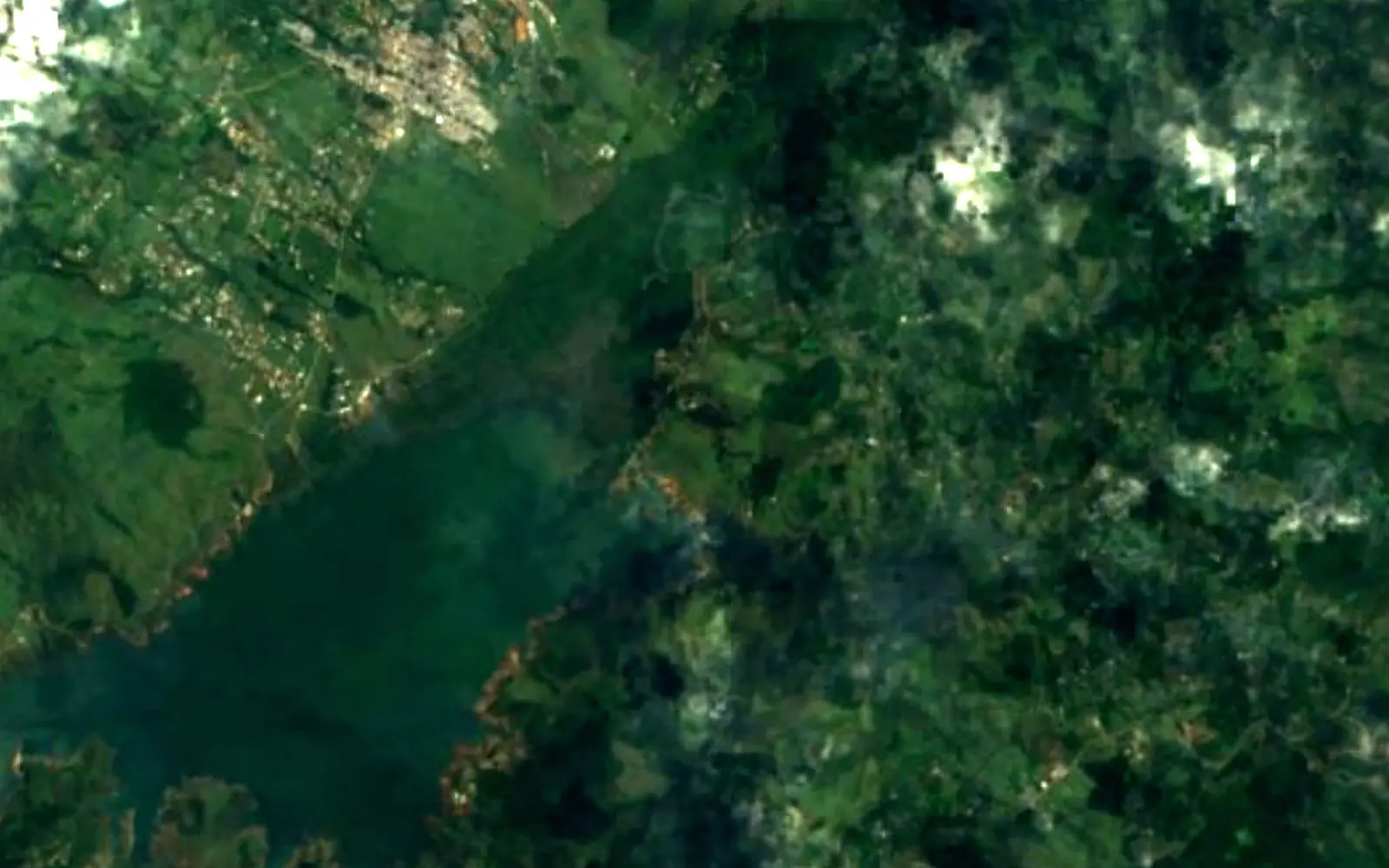 Calima Lake seen from space (Sentinel-2)