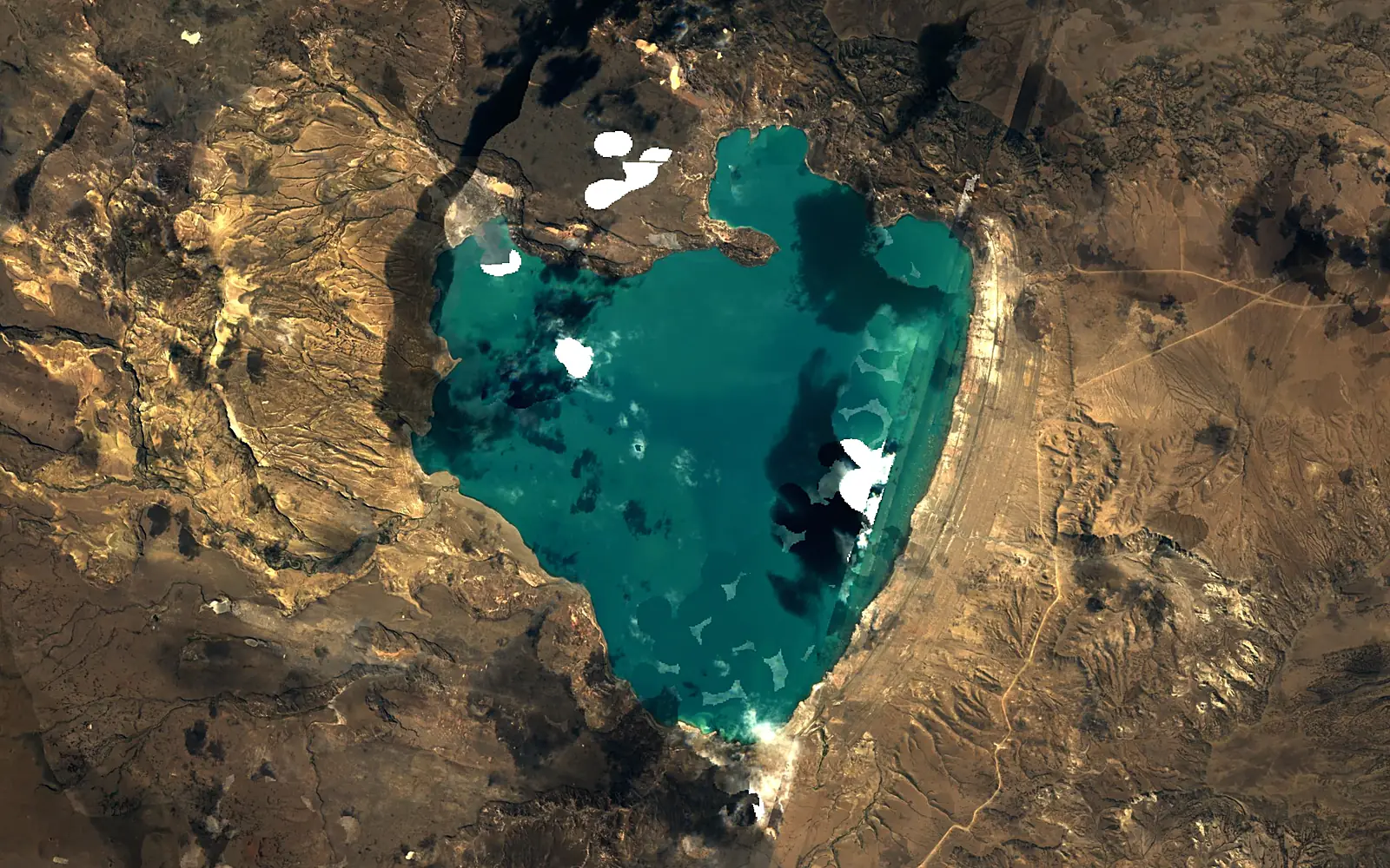 Cardiel Lake seen from space (Sentinel-2)