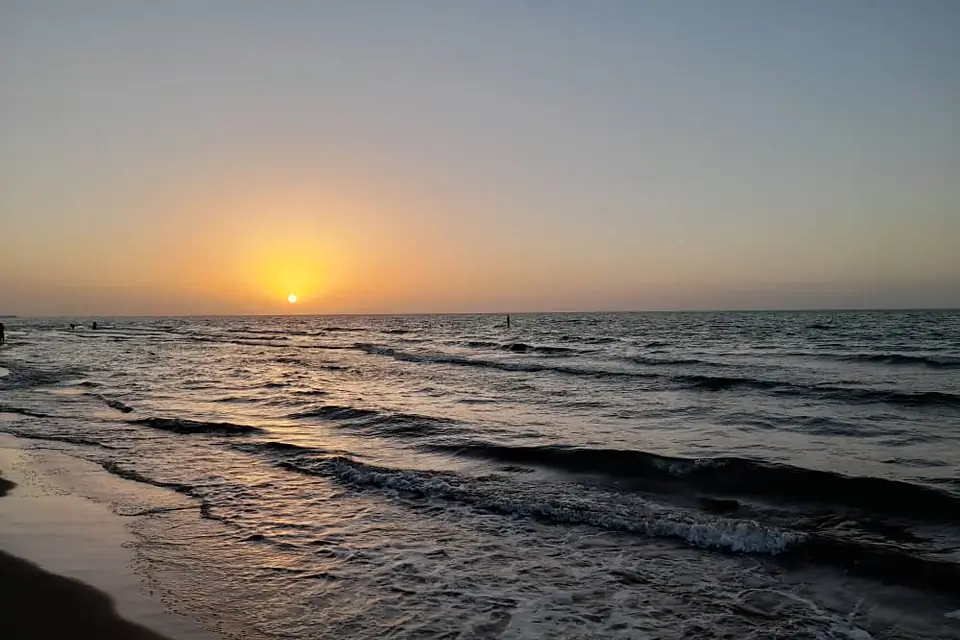 Caspian sea sundown