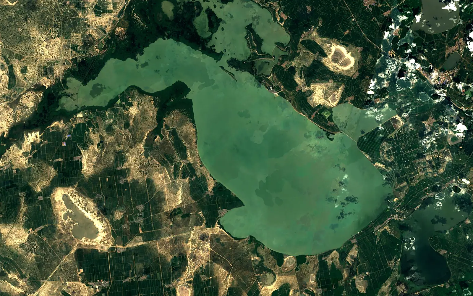 Chagan Lake seen from space (Sentinel-2)