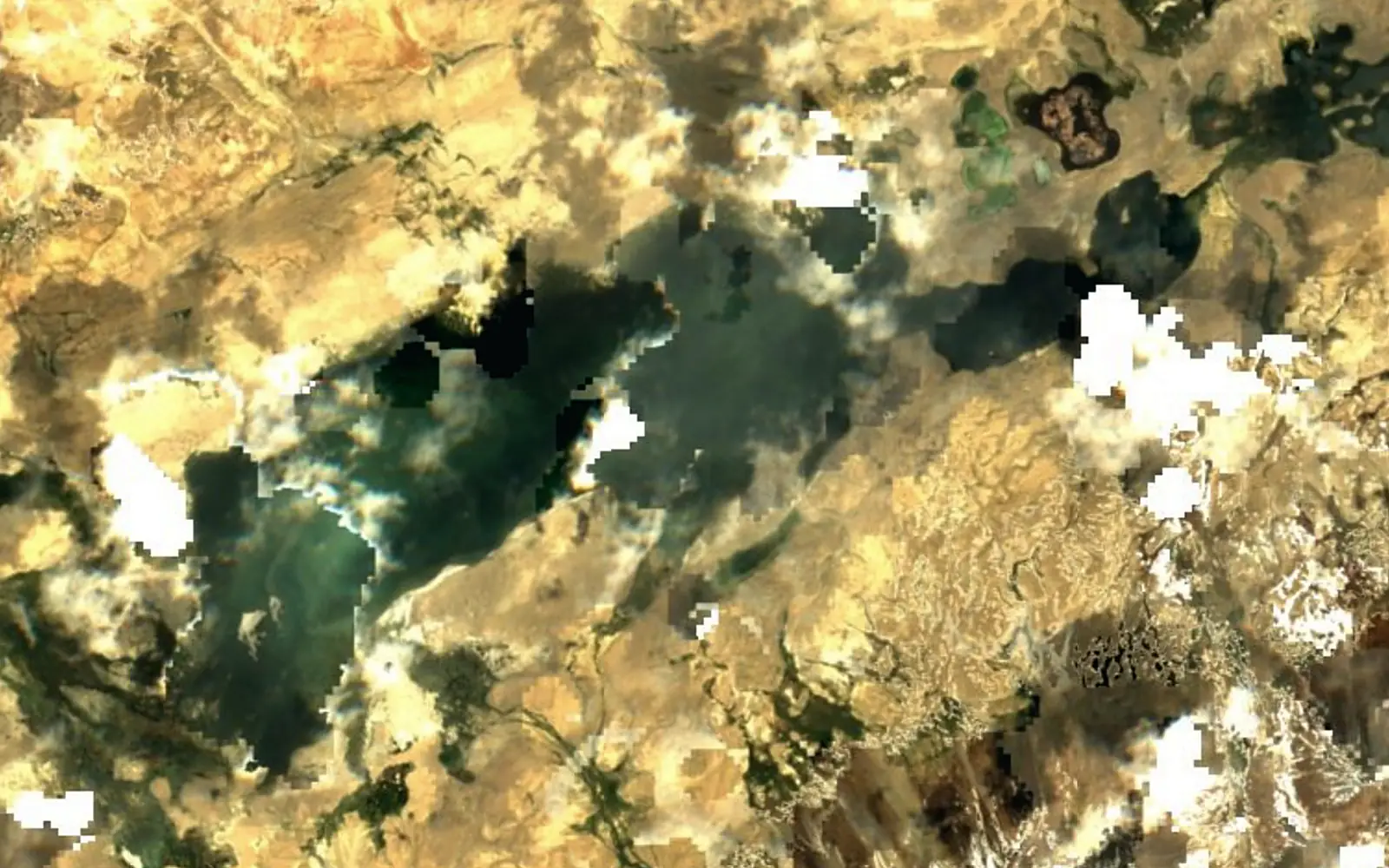 Chaqmaqtin Lake seen from space (Sentinel-2)