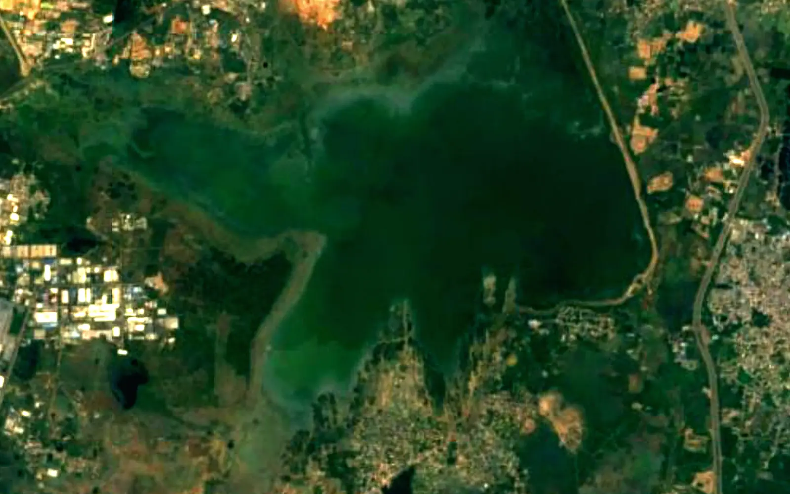 Chembarambakkam Lake seen from space (Sentinel-2)
