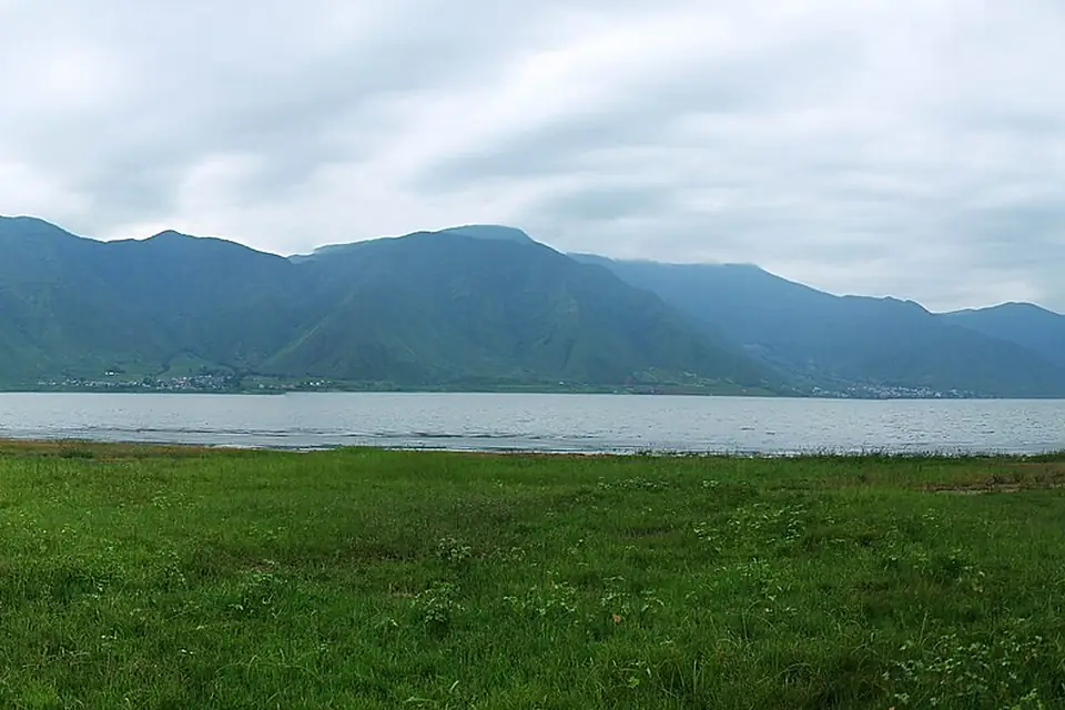 Chenghai Lake in Yongsheng County, China