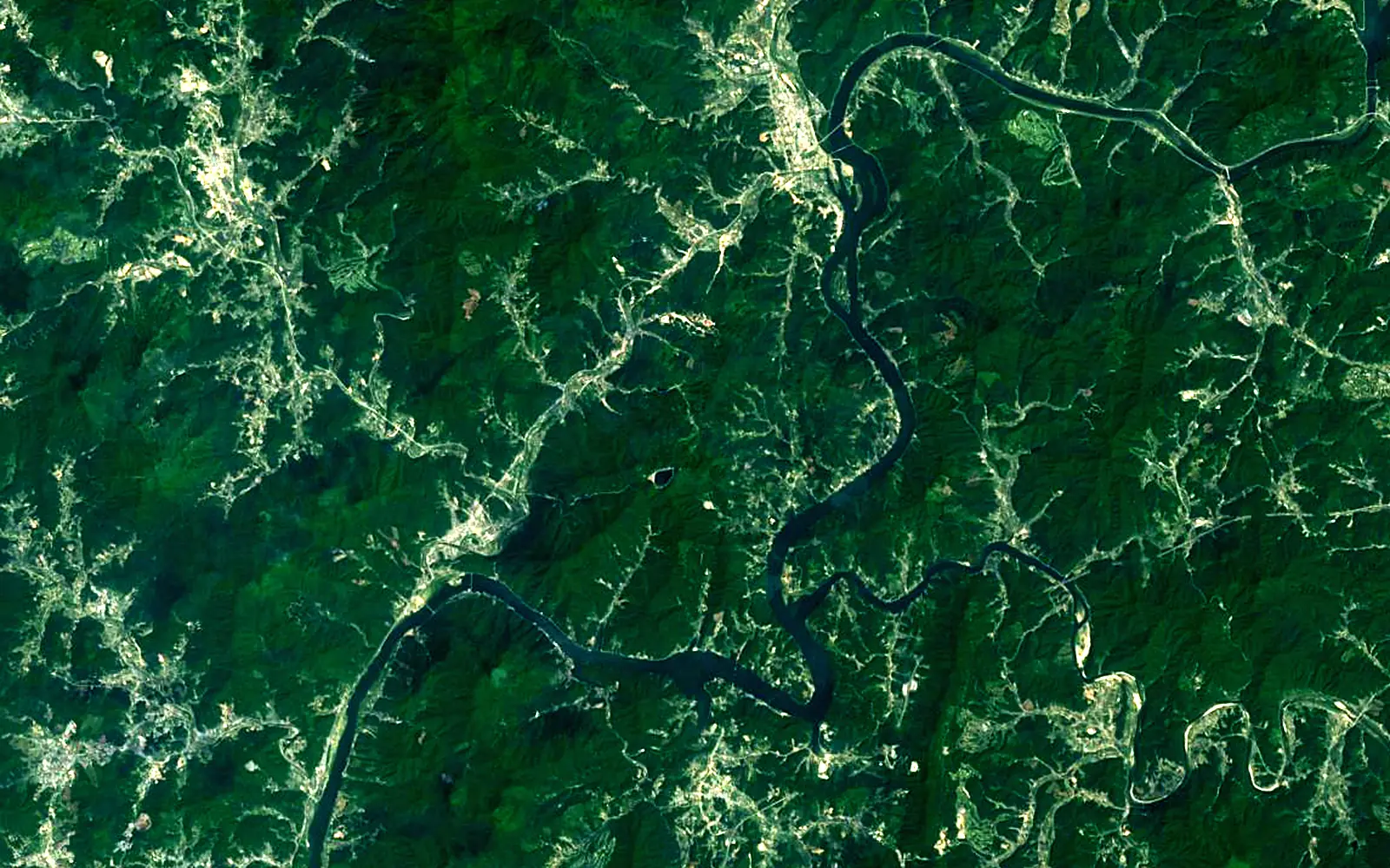 Cheongpyeong Lake seen from space (Sentinel-2)
