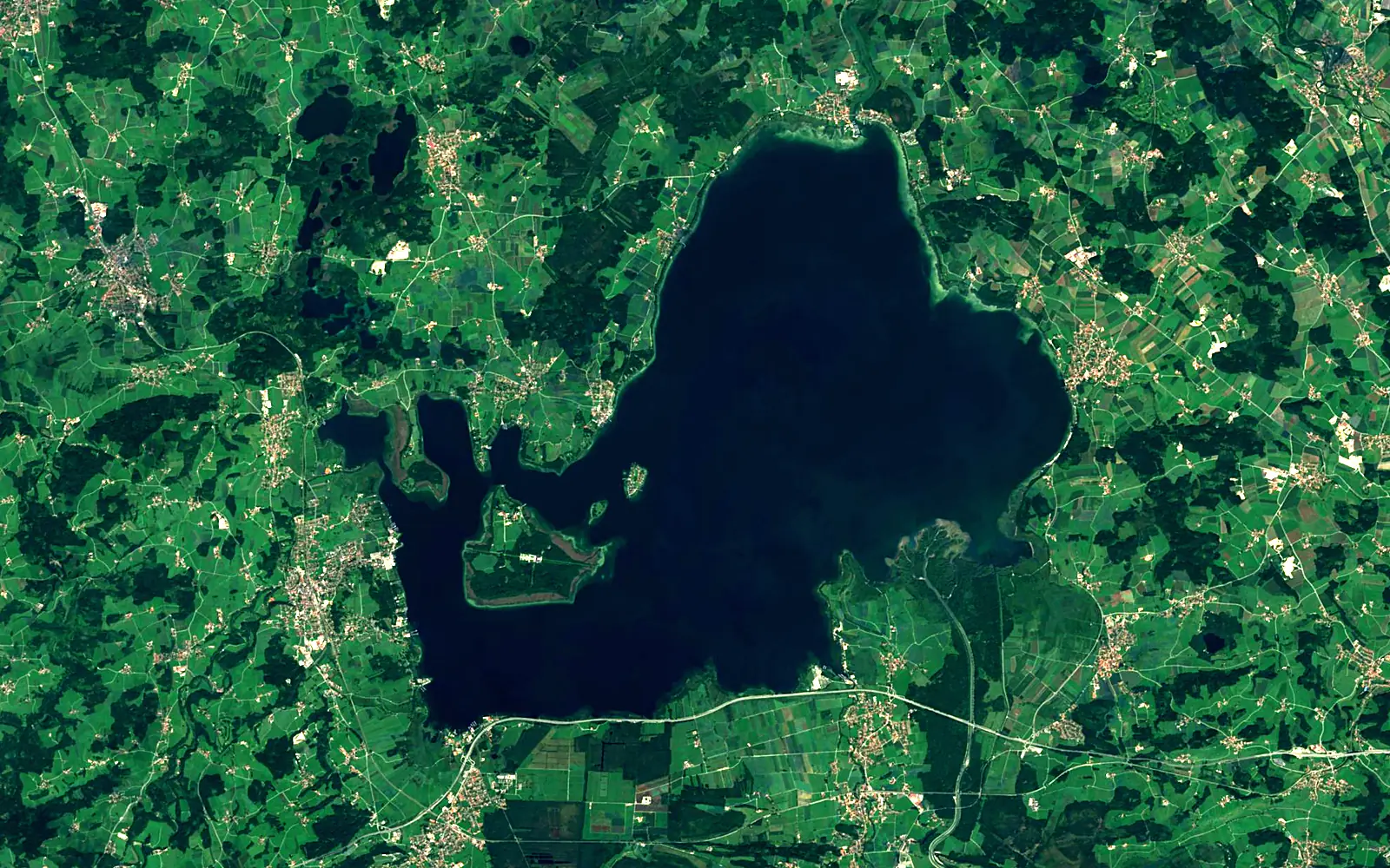Chiemsee seen from space (Sentinel-2)