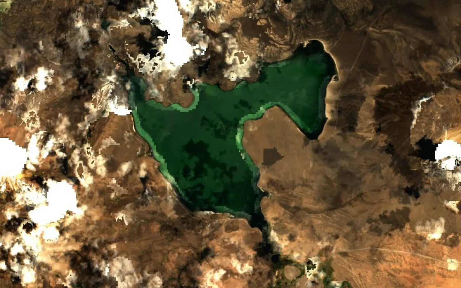 Chungará Lake seen from space (Sentinel-2)