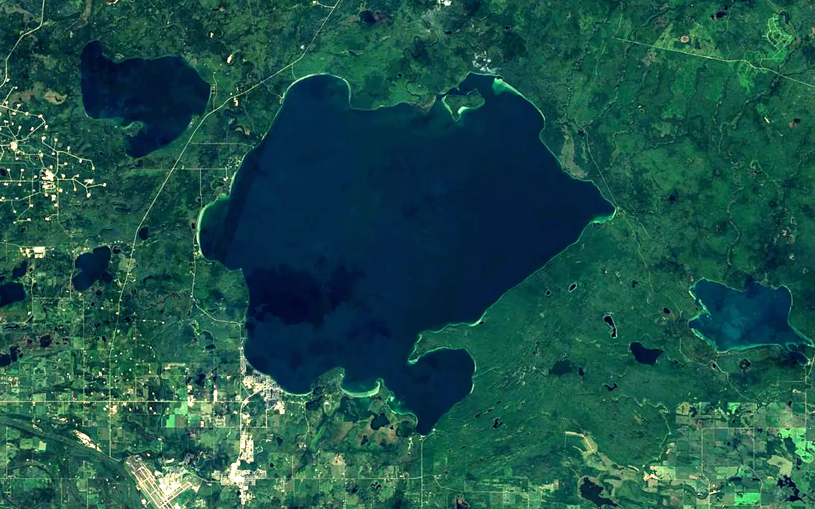 Cold Lake seen from space (Sentinel-2)