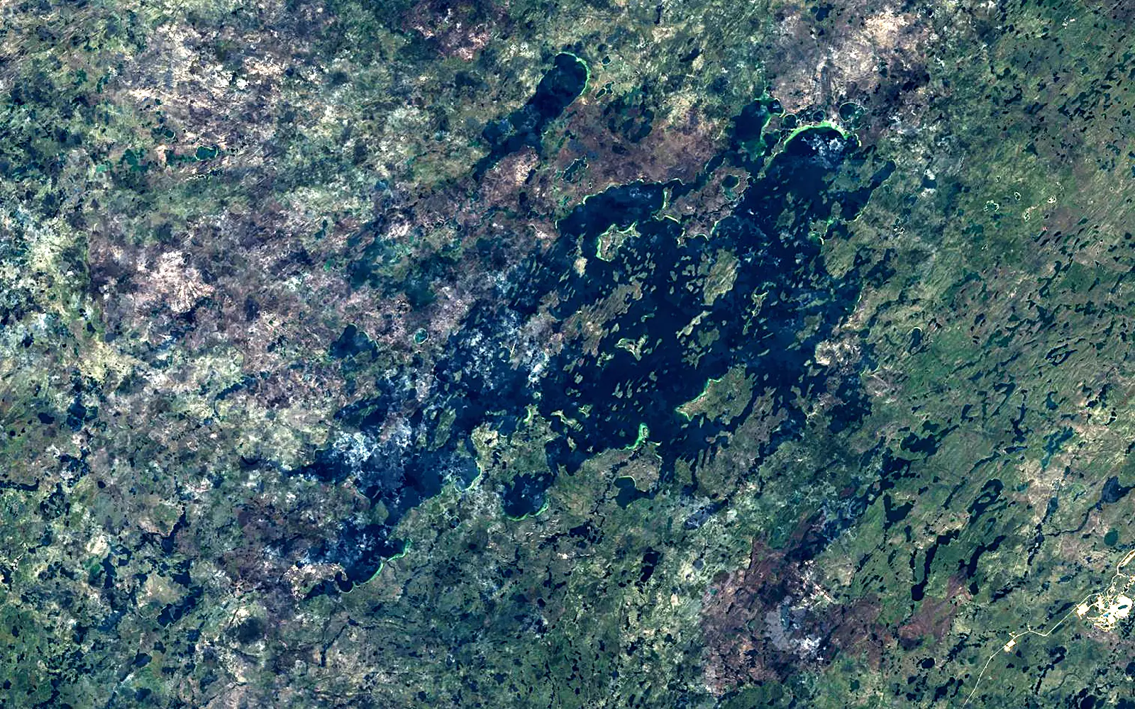 Cree Lake seen from space (Sentinel-2)