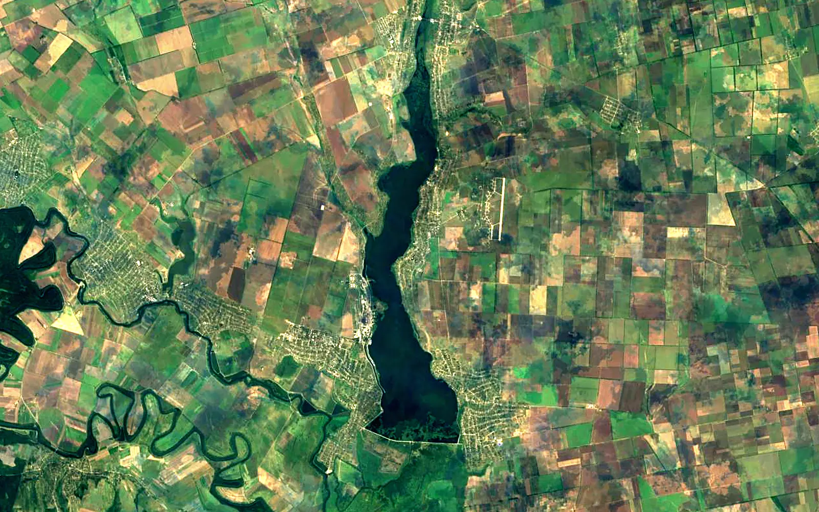Cuciurgan Reservoir seen from space (Sentinel-2)