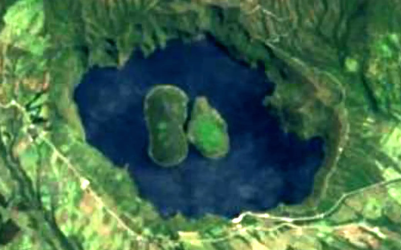 Cuicocha seen from space (Sentinel-2)