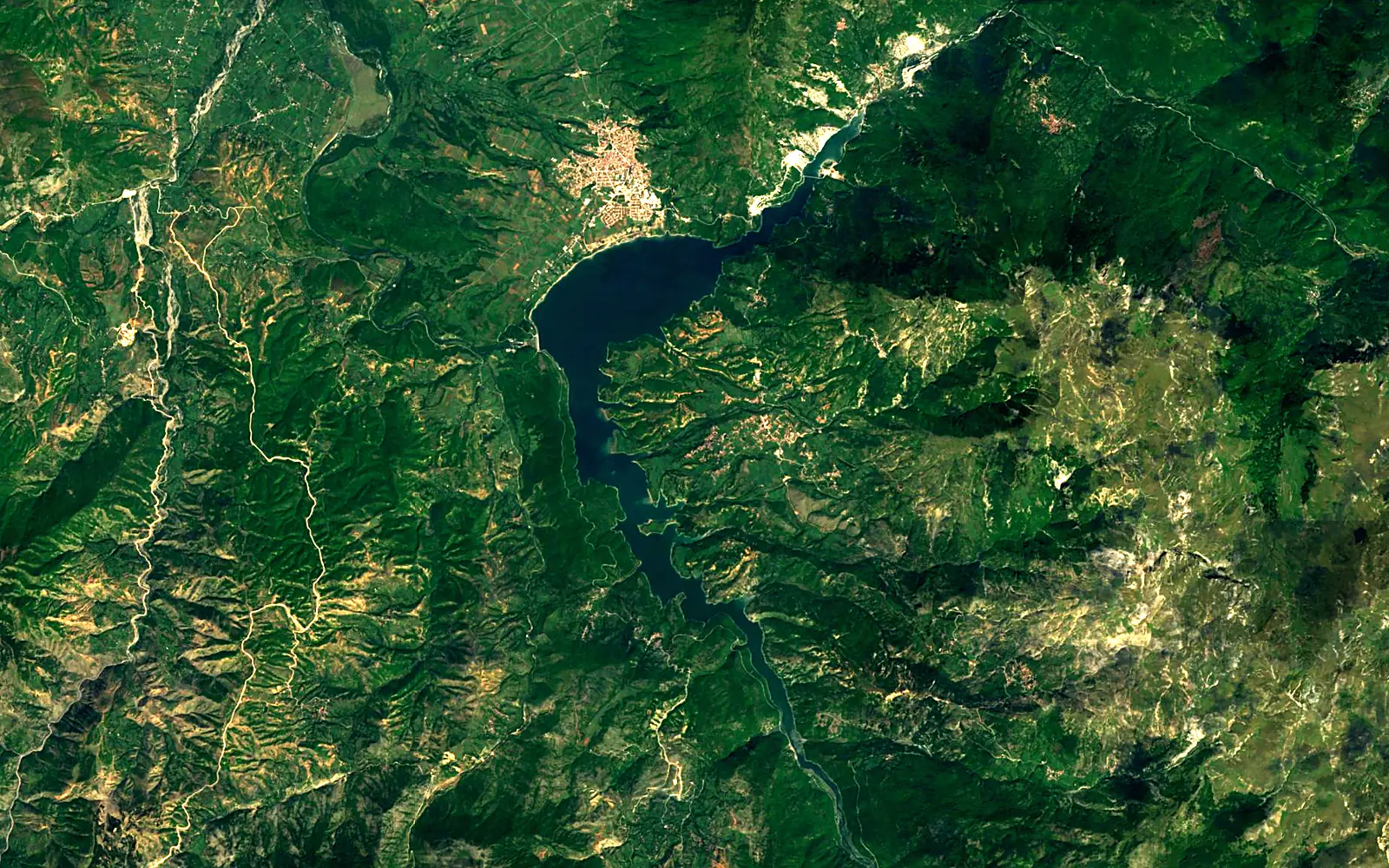 Debar Lake seen from space (Sentinel-2)
