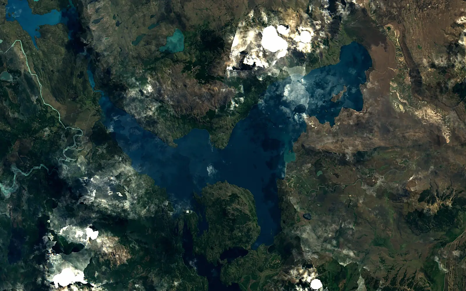 Del Toro Lake seen from space (Sentinel-2)