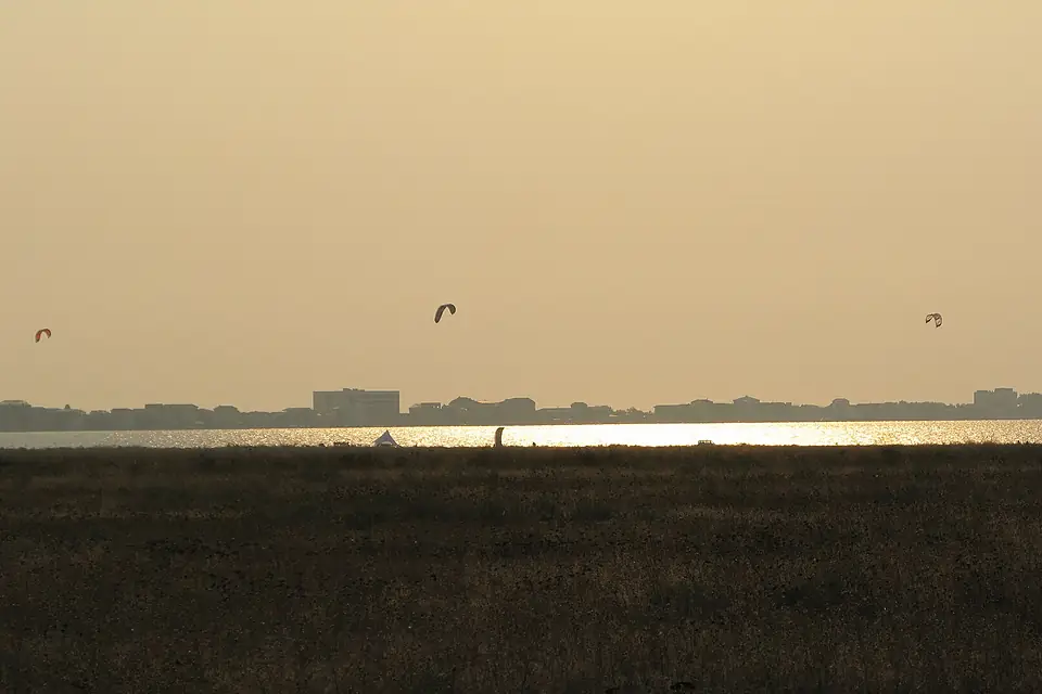 Donuzlav lake at sunset, Озеро Донузлав на закате
