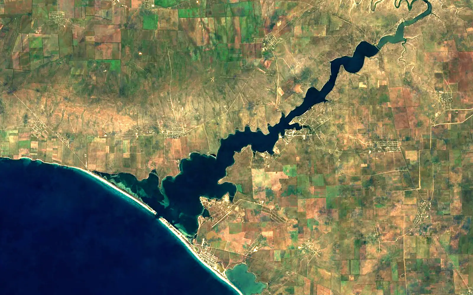 Donuzlav seen from space (Sentinel-2)