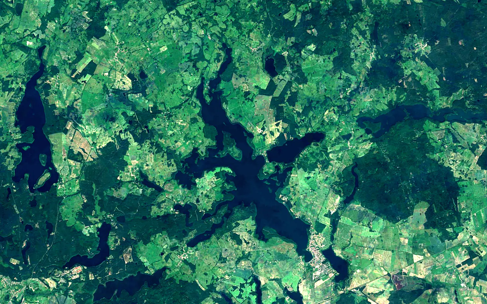 Drawsko Lake seen from space (Sentinel-2)
