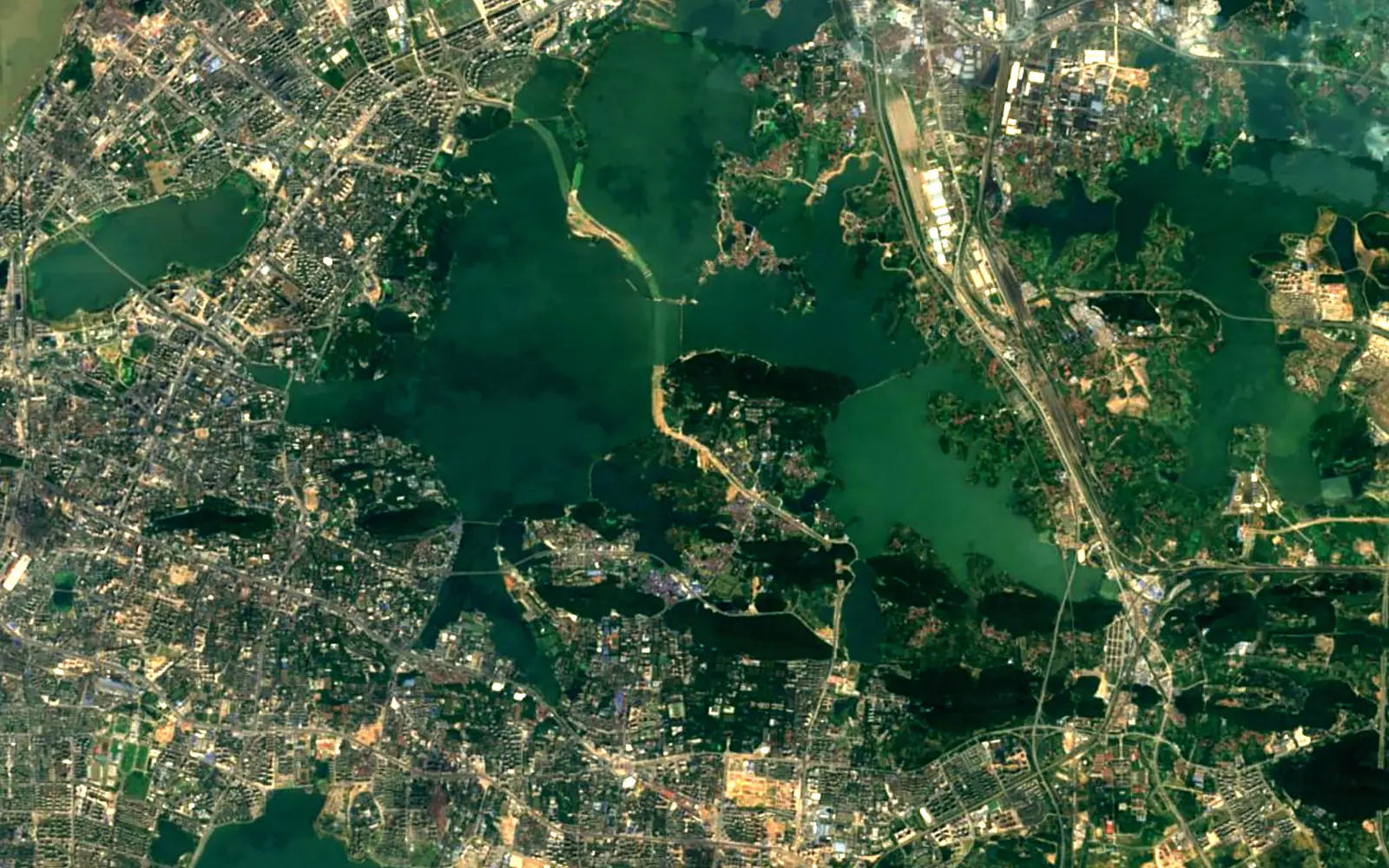 East Lake seen from space (Sentinel-2)