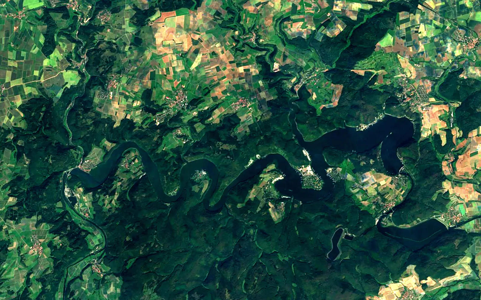 Edersee seen from space (Sentinel-2)