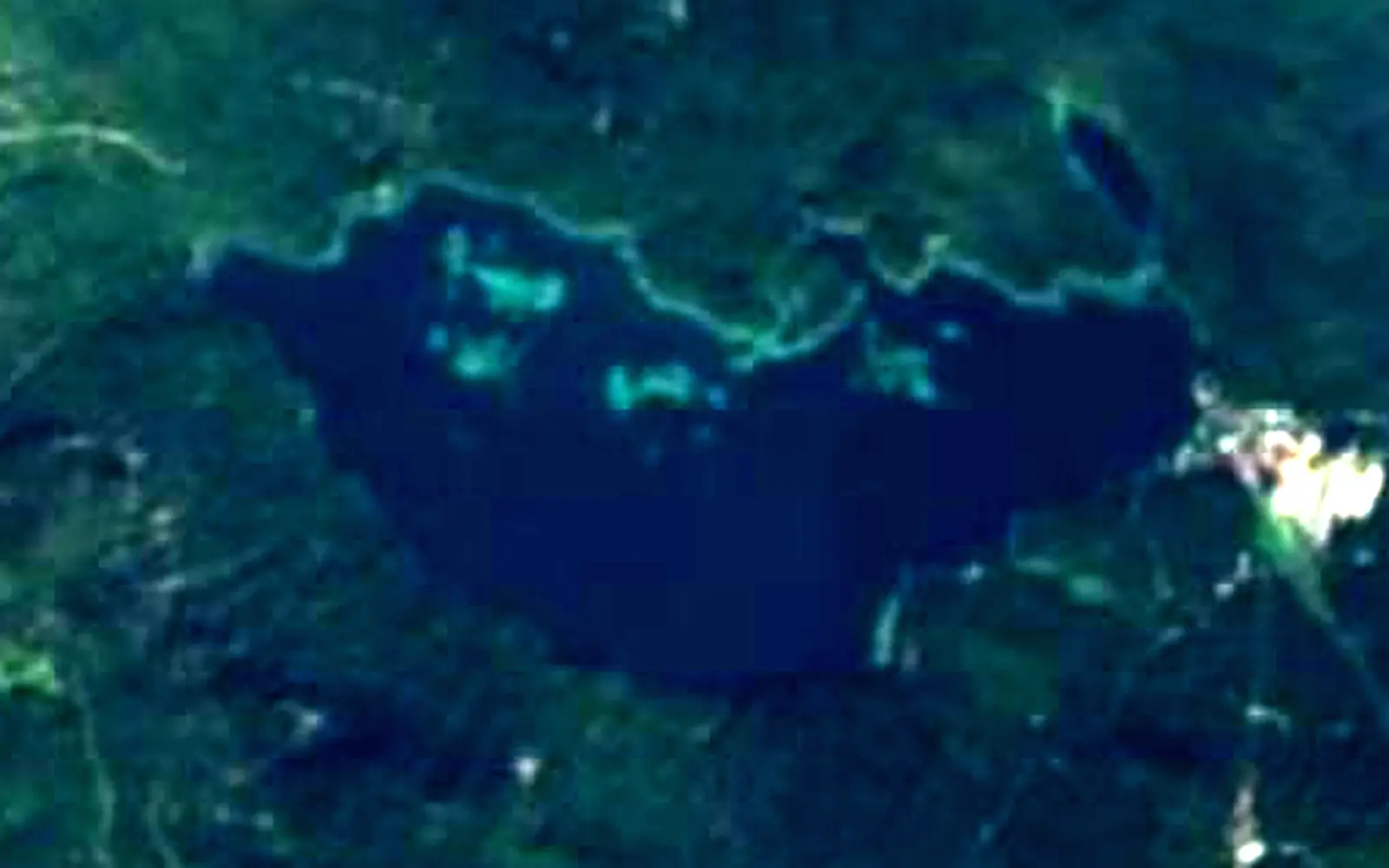 Eibsee seen from space (Sentinel-2)