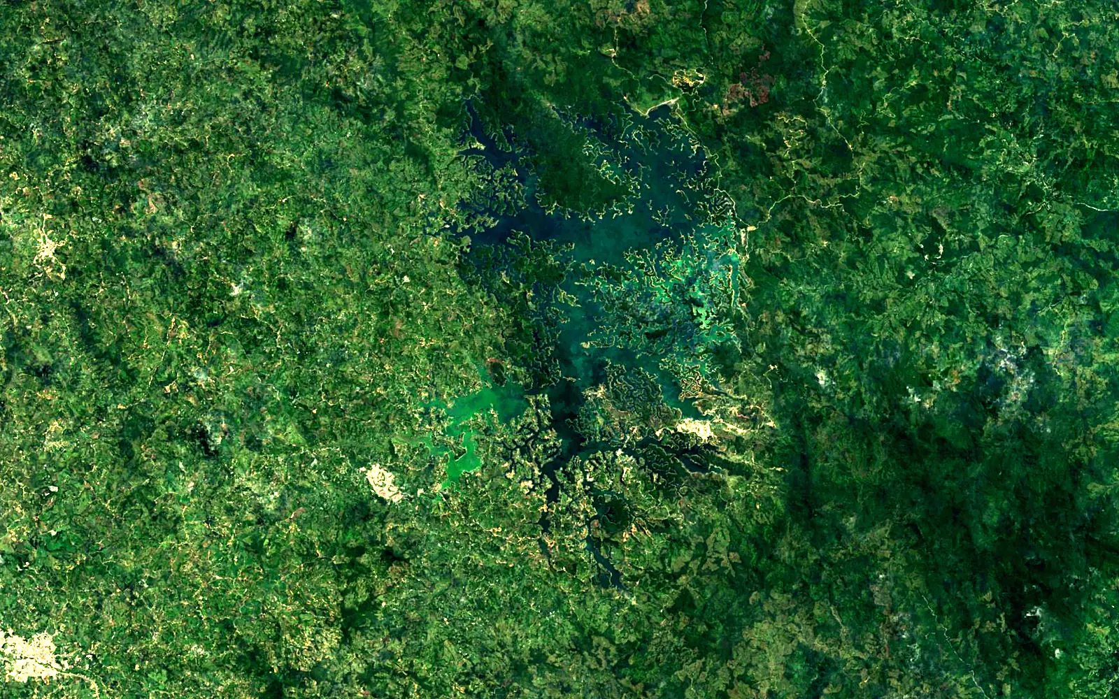 Embalse del Peñol seen from space (Sentinel-2)