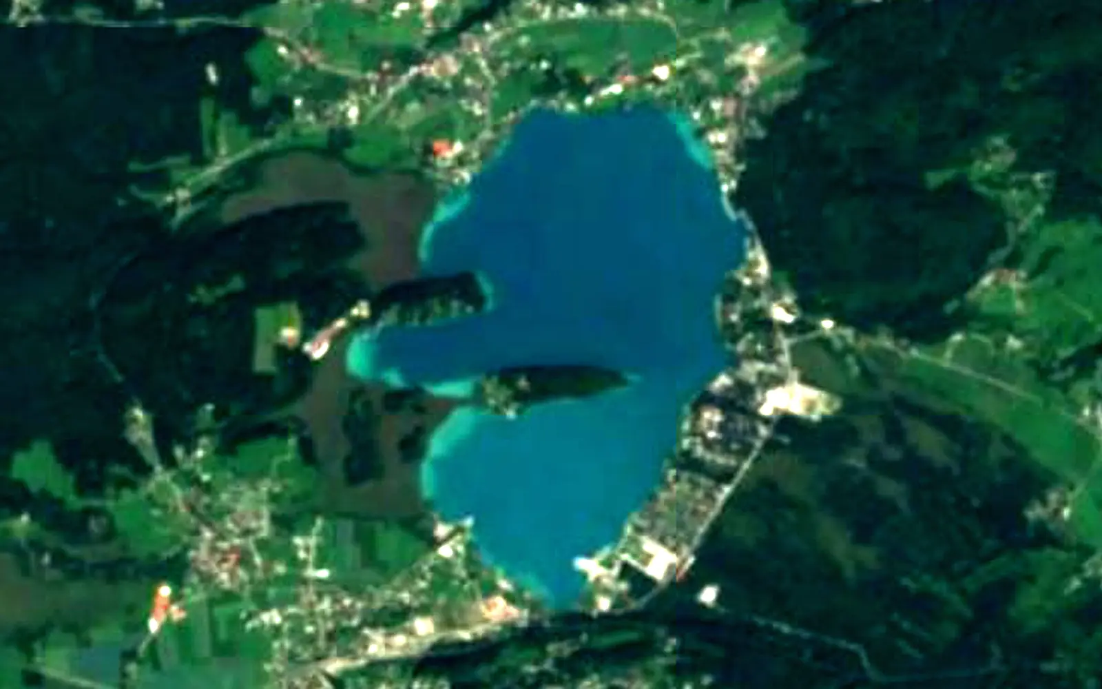 Faaker See seen from space (Sentinel-2)