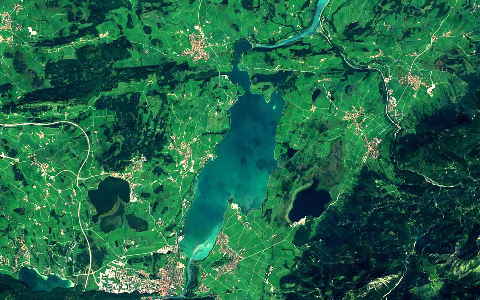 Forggensee seen from space (Sentinel-2)
