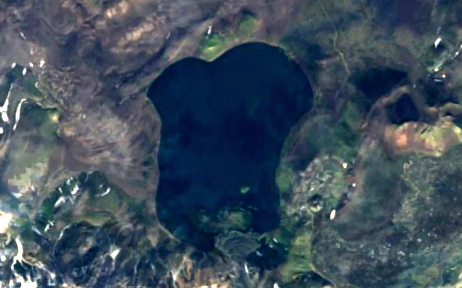 Frostastaðavatn seen from space (Sentinel-2)