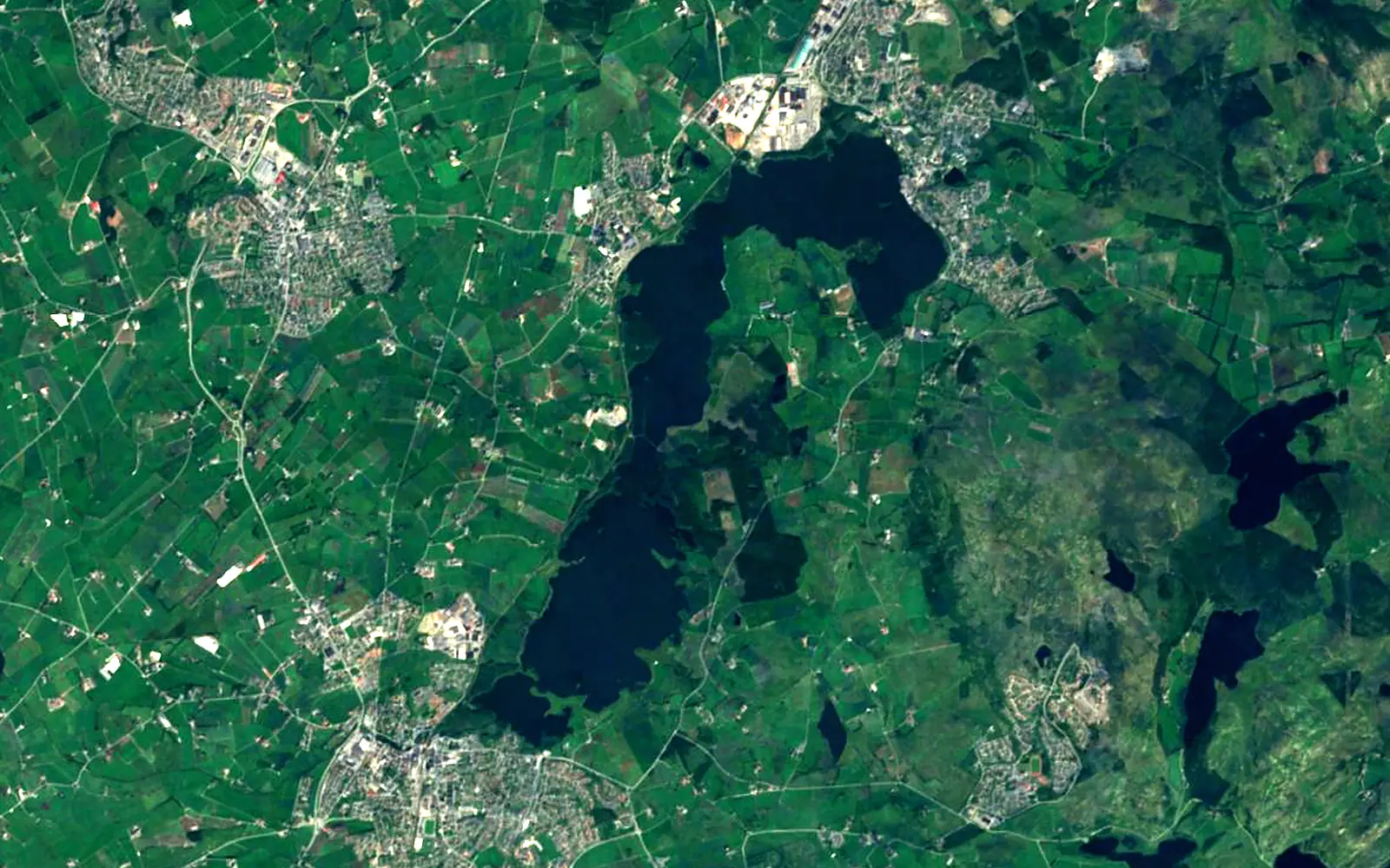 Frøylandsvatnet seen from space (Sentinel-2)