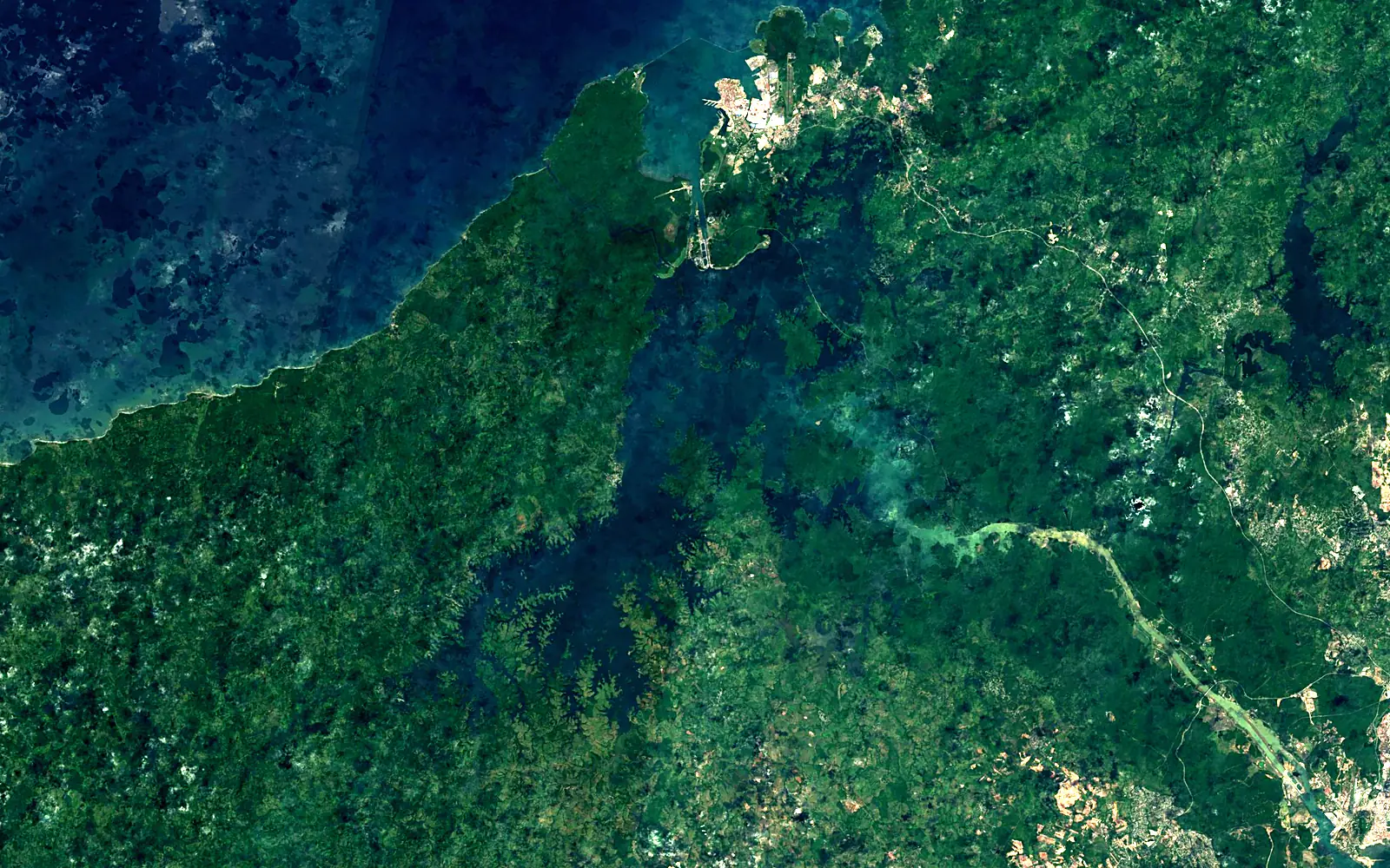 Gatun Lake seen from space (Sentinel-2)