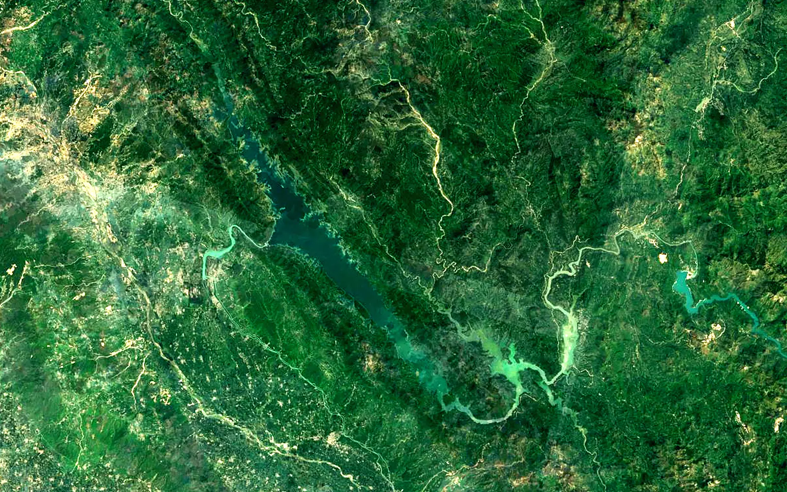 Gobind Sagar seen from space (Sentinel-2)