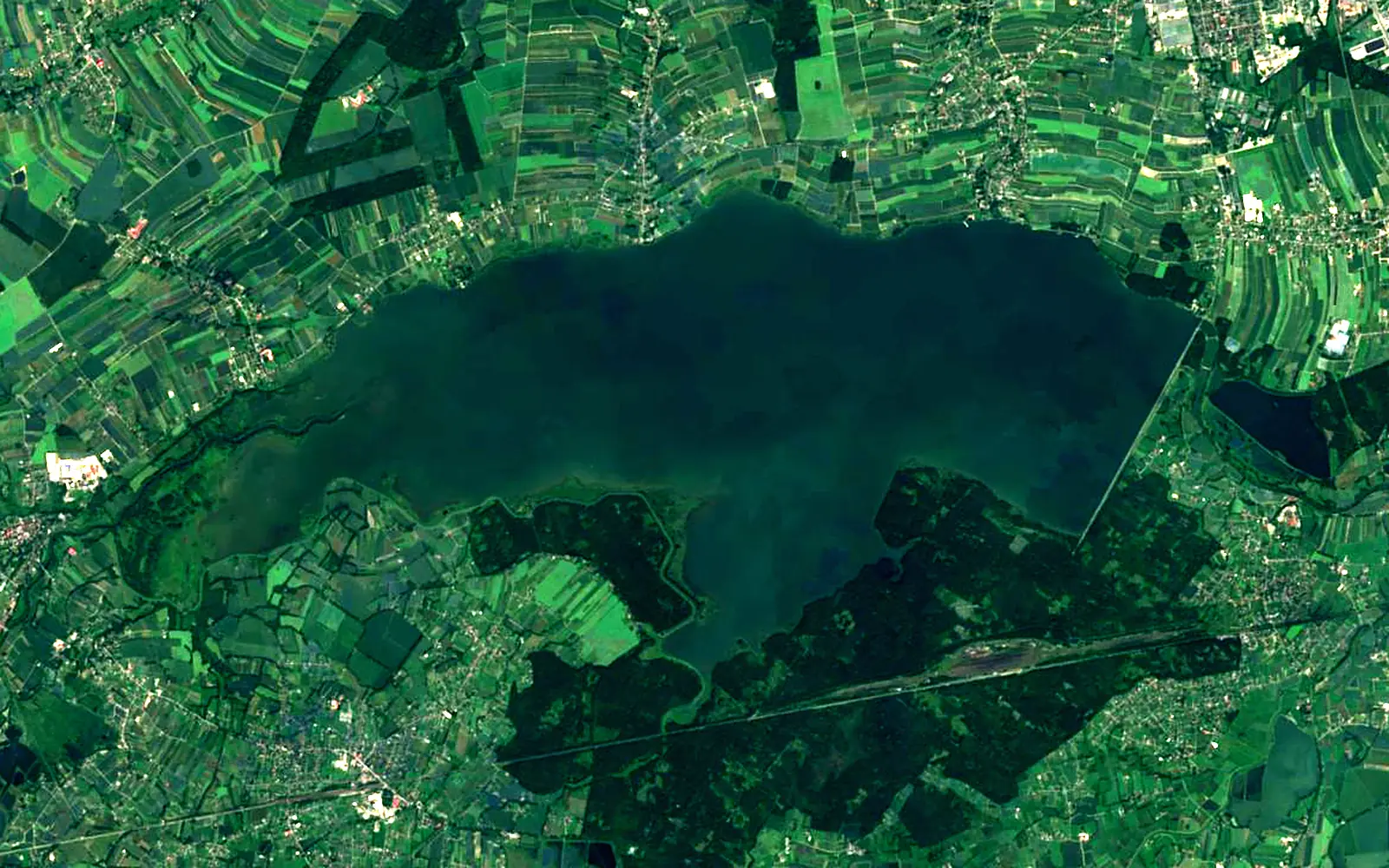 Goczałkowice Reservoir seen from space (Sentinel-2)