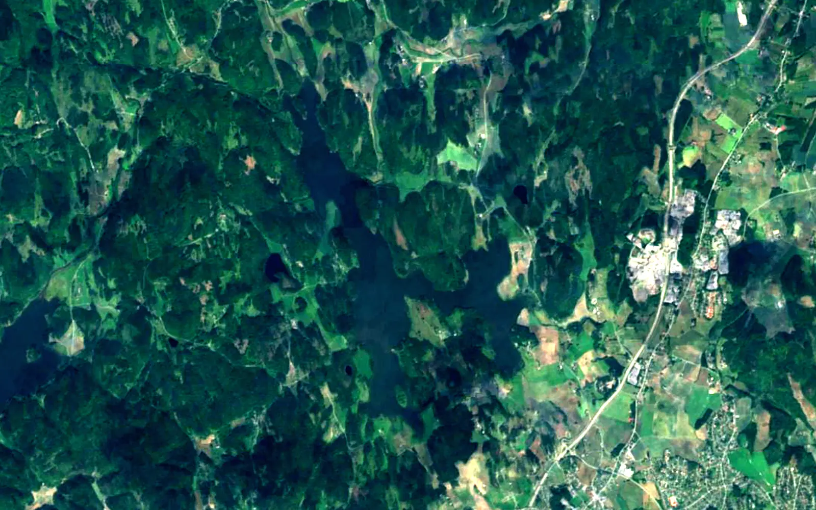 Goksjø seen from space (Sentinel-2)