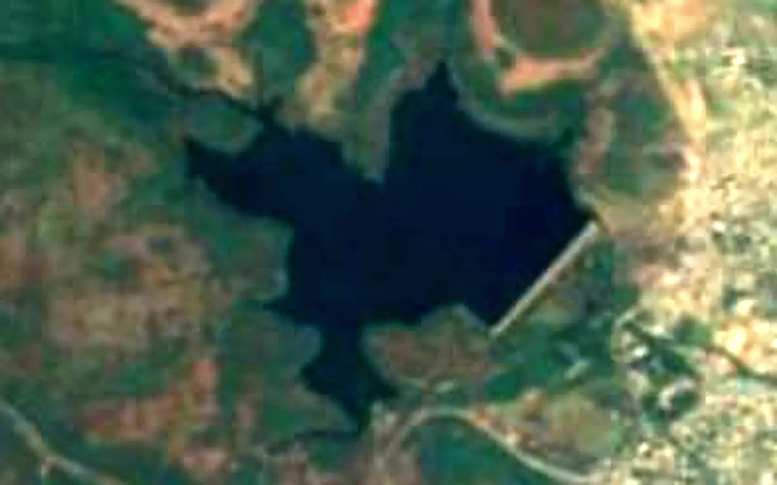 Gorewada Lake seen from space (Sentinel-2)