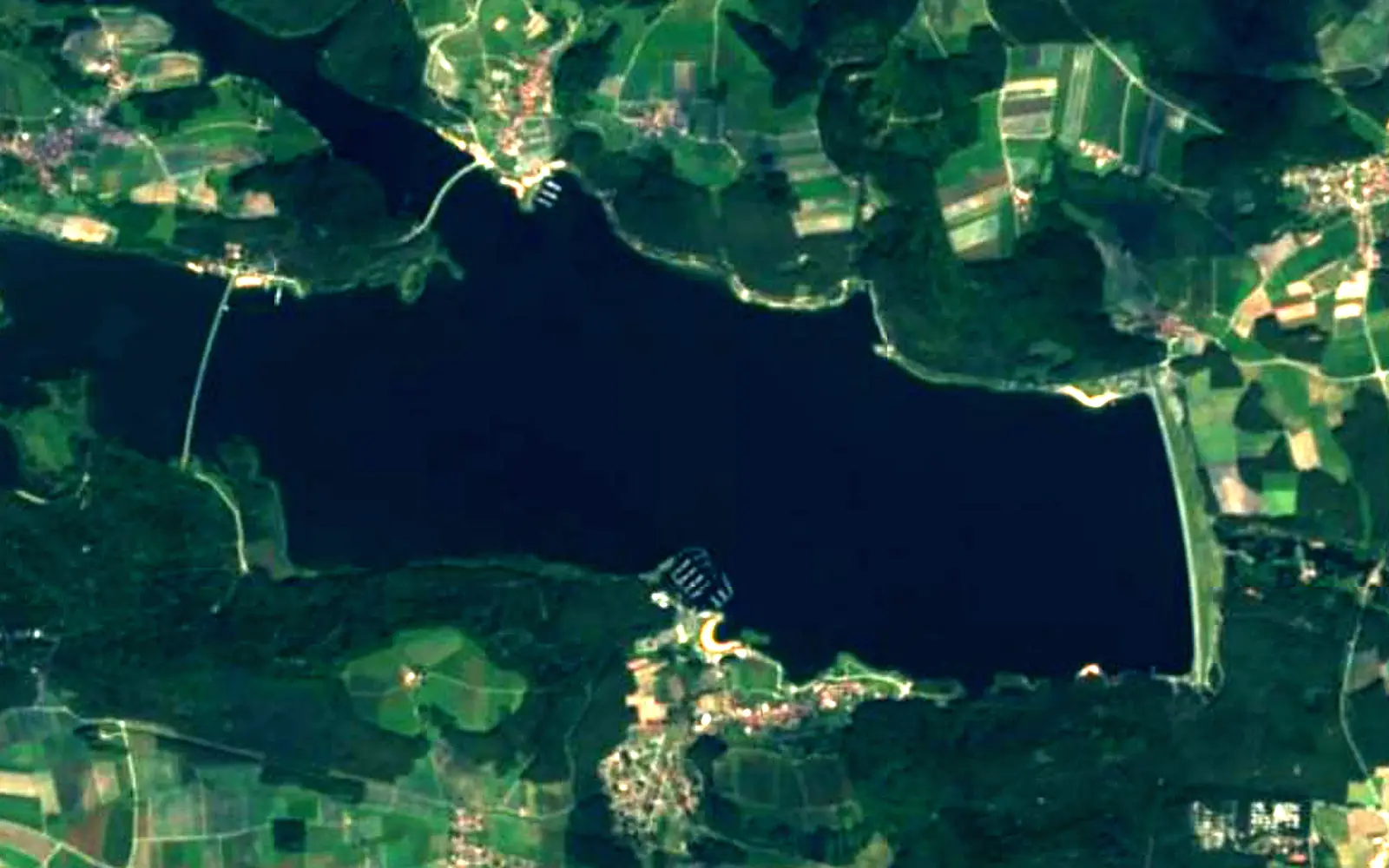 Großer Brombachsee seen from space (Sentinel-2)